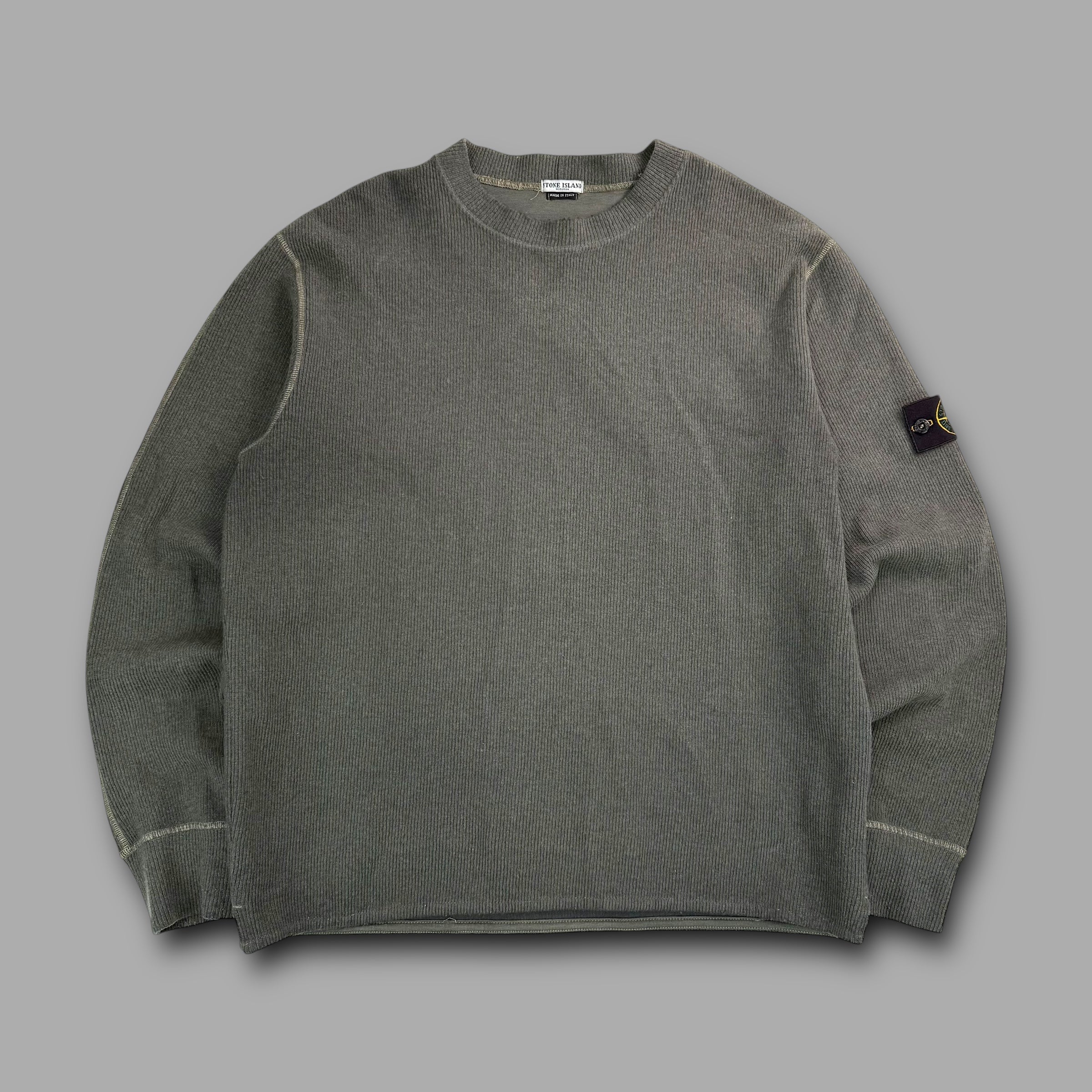 Stone island 2003 wool knit sweatshirt (L)