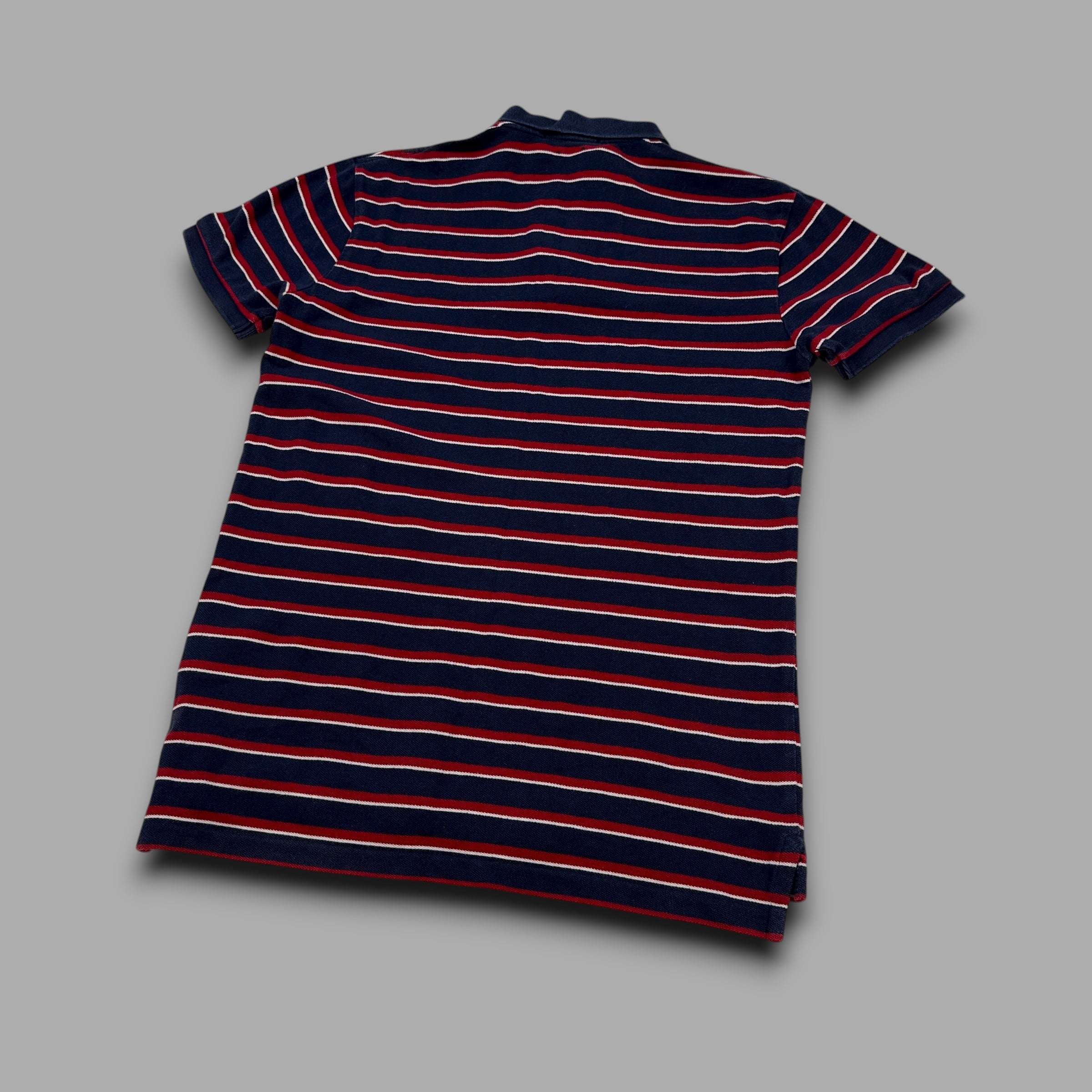 Ralph Lauren 2000's embroidered striped polo shirt (M)