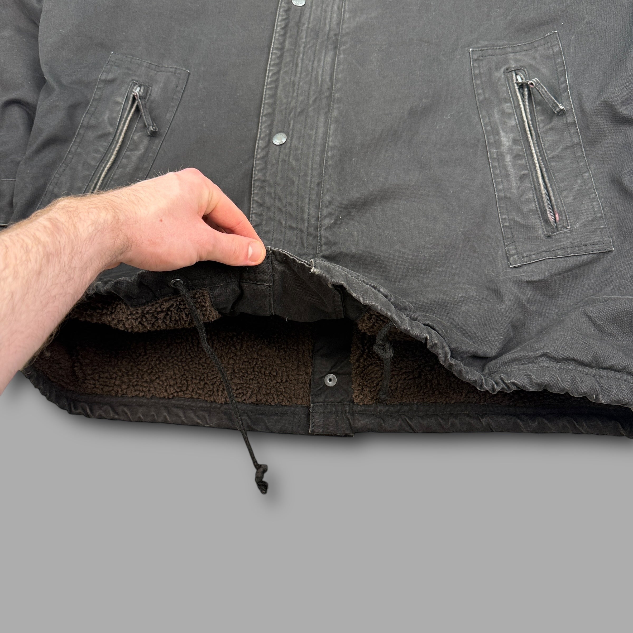 Schott NYC 2000's technical fur hood parka jacket (XL)