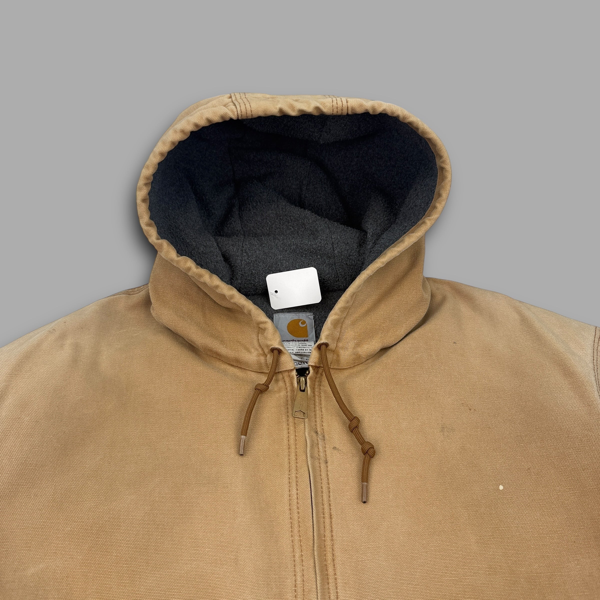 Carhartt 2000's zip-up embrodiered work wear hooded jacket (XL)