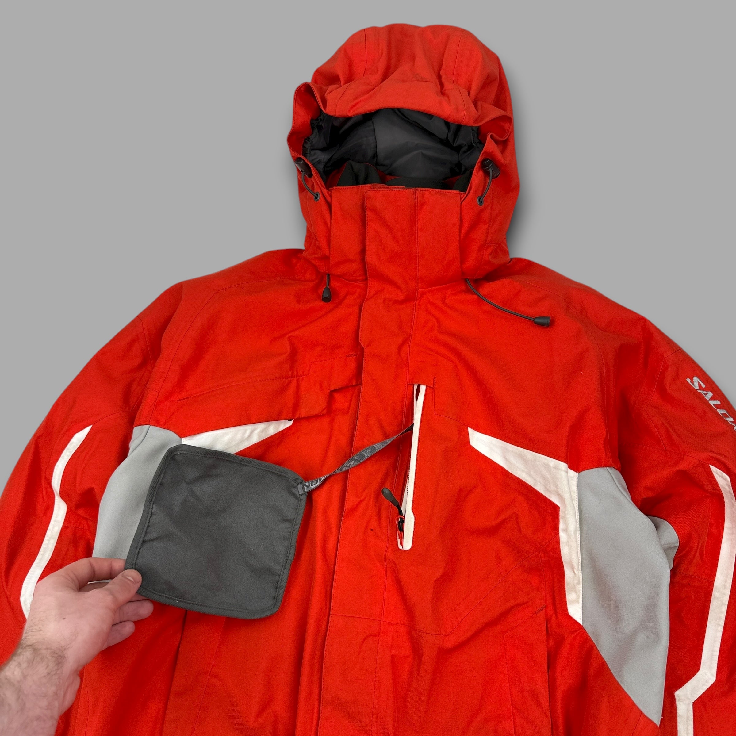 Salomon 2007 technical multi-pocket recco clima-pro storm ski jacket (M)