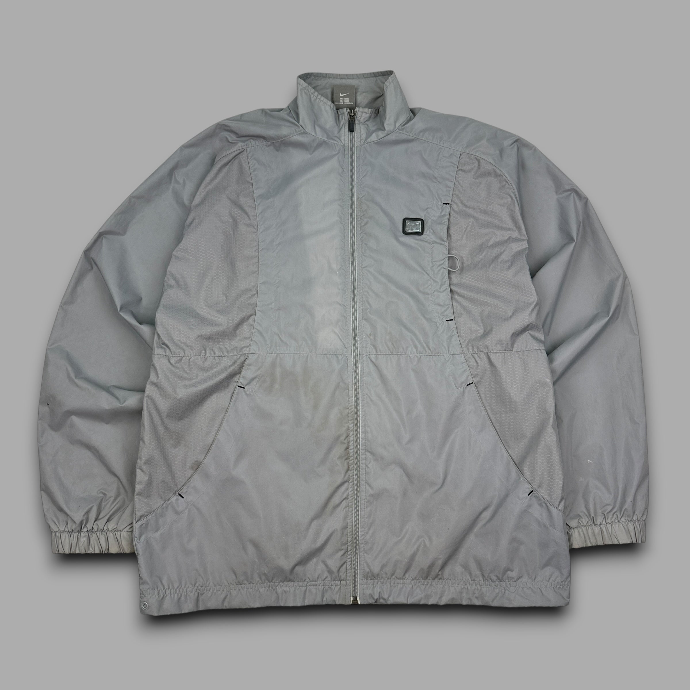Nike 2000's technical panelled multi-pocket track jacket (M)