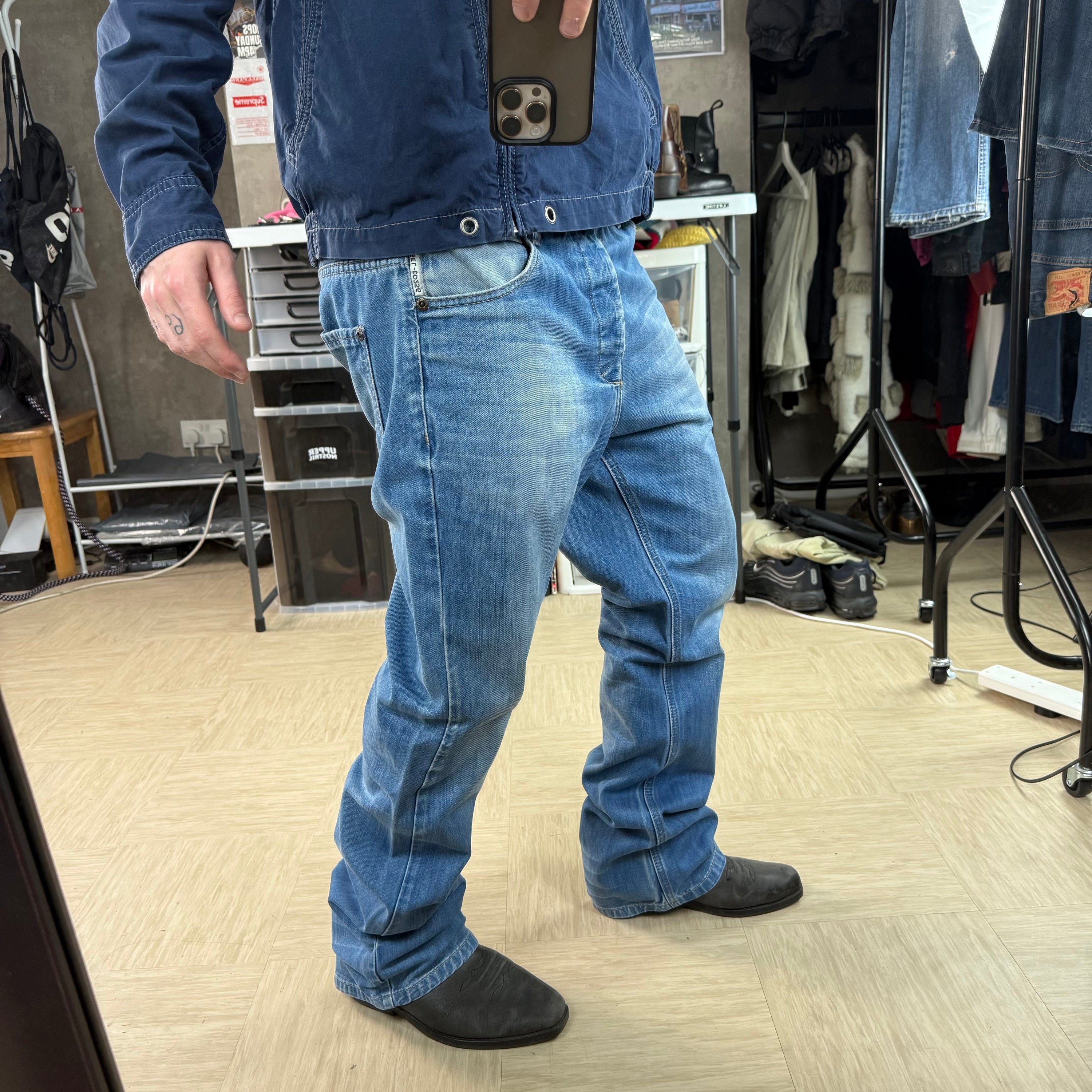 Diesel 1990's handmade ring spun denim bootcut jeans (M-L)