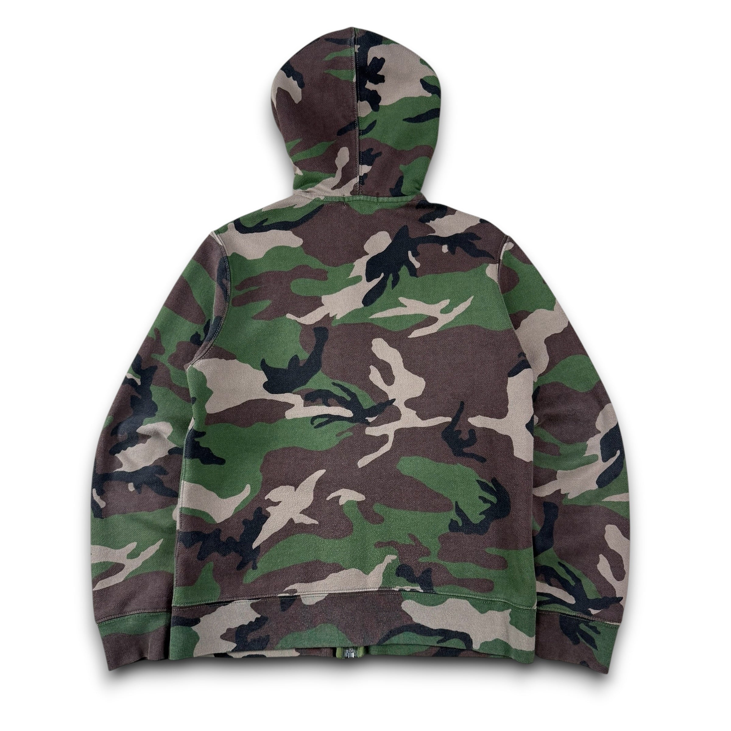 Ralph Lauren 2000's fitted zip up camo hoodie (XS)