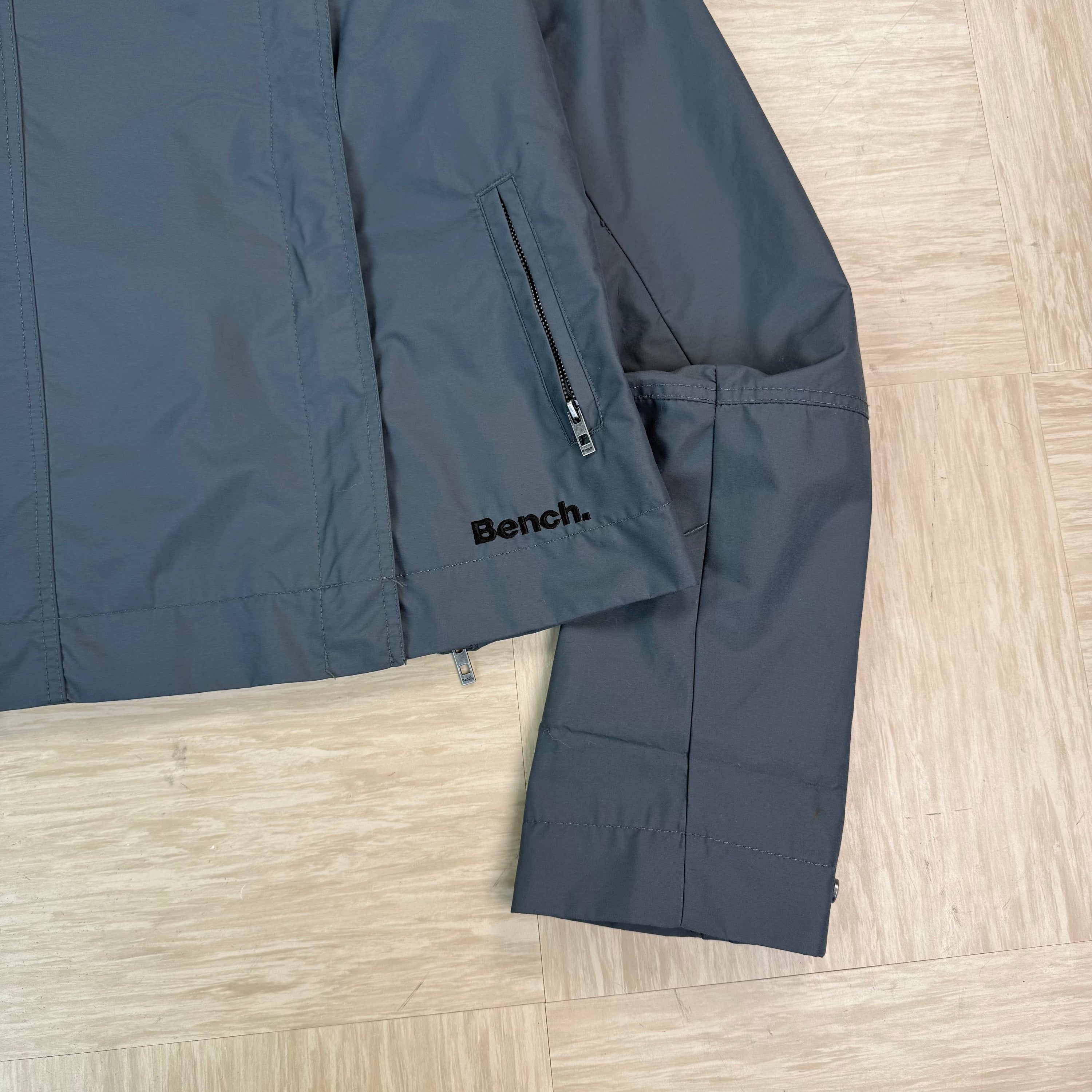 Bench 2000's technical nylon asymmetrical zip high collar jacket (S)