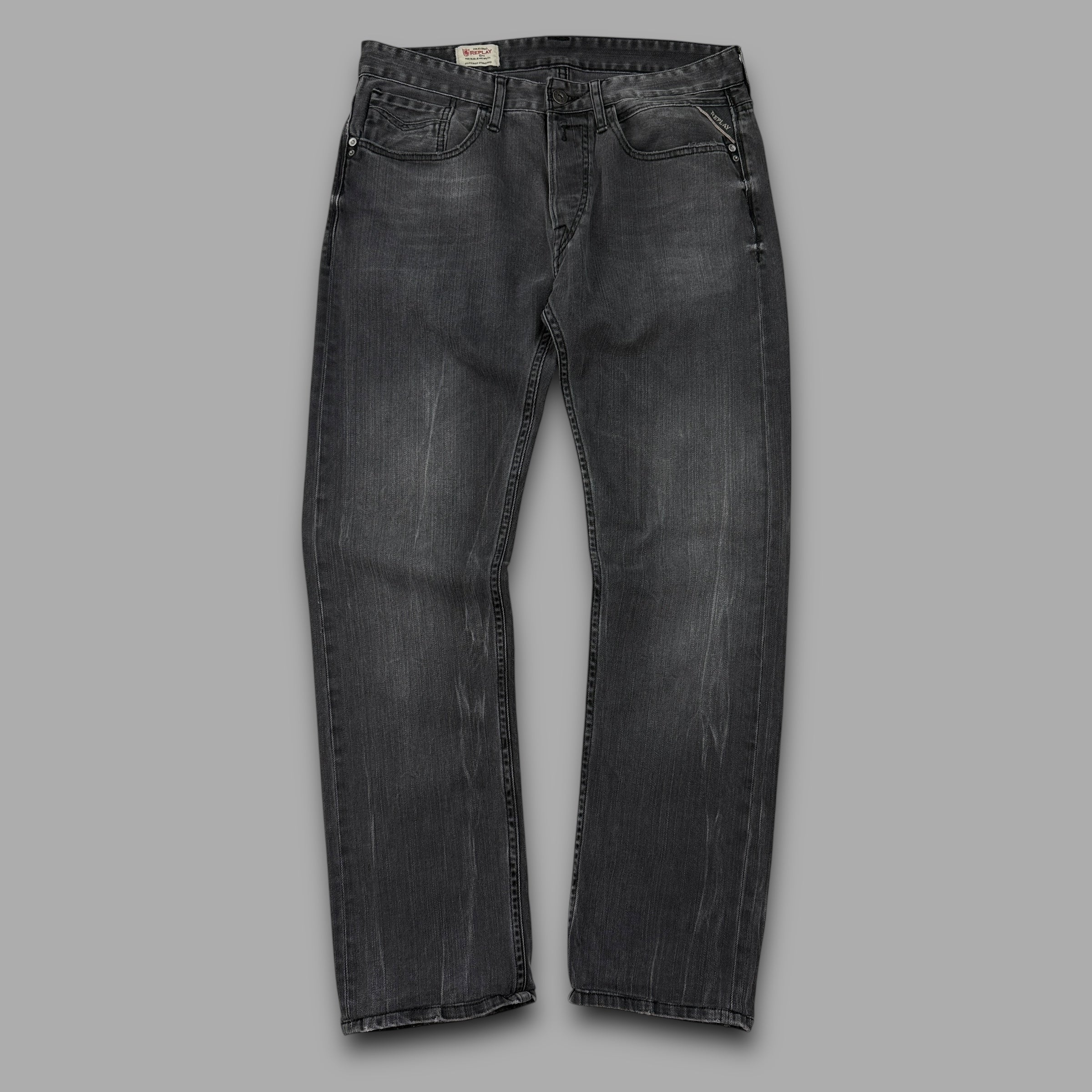Replay 2000's washed straight fit bootcut denim jeans (M)