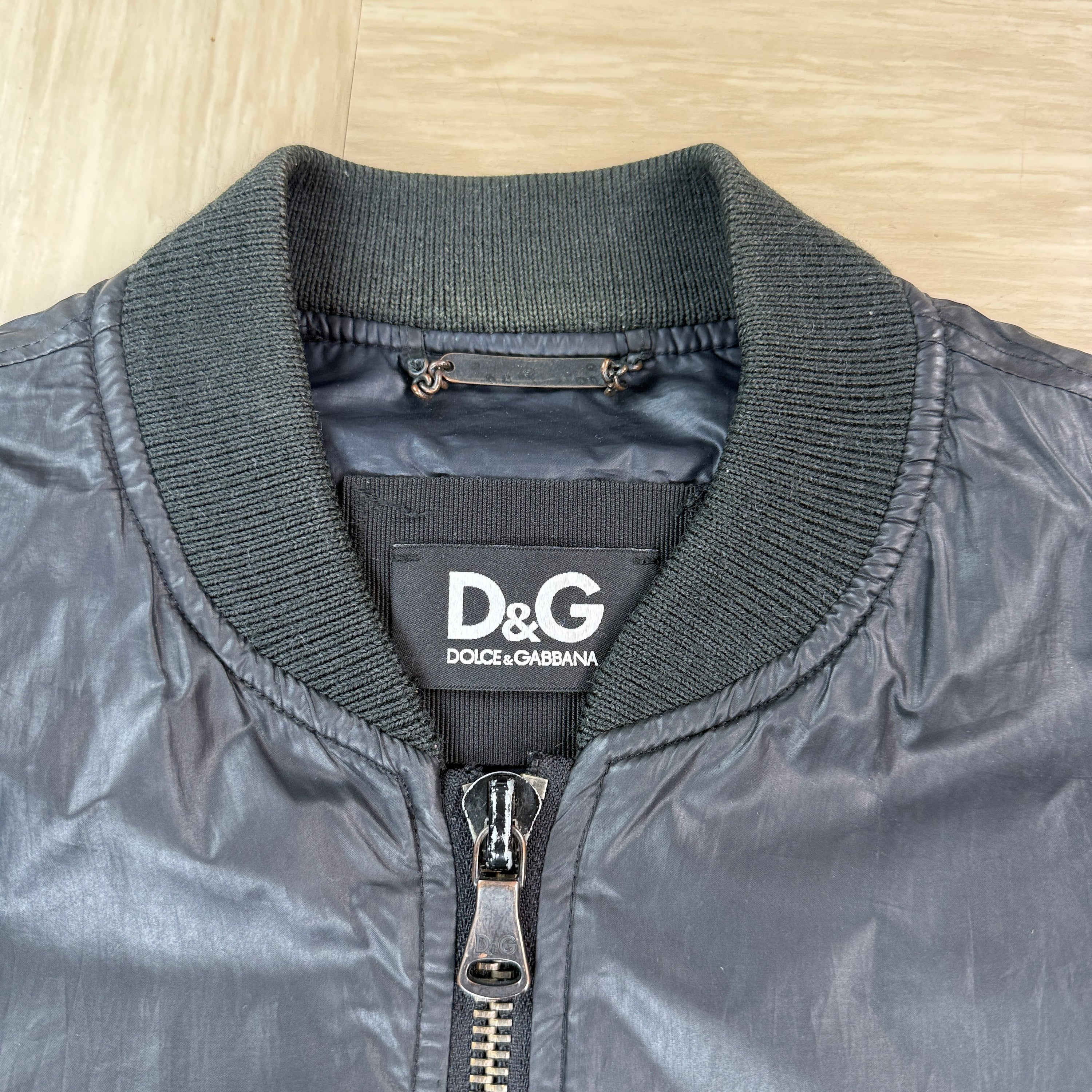 Dolce & gabbana 2000's zip up shimmer bomber jacket (S)