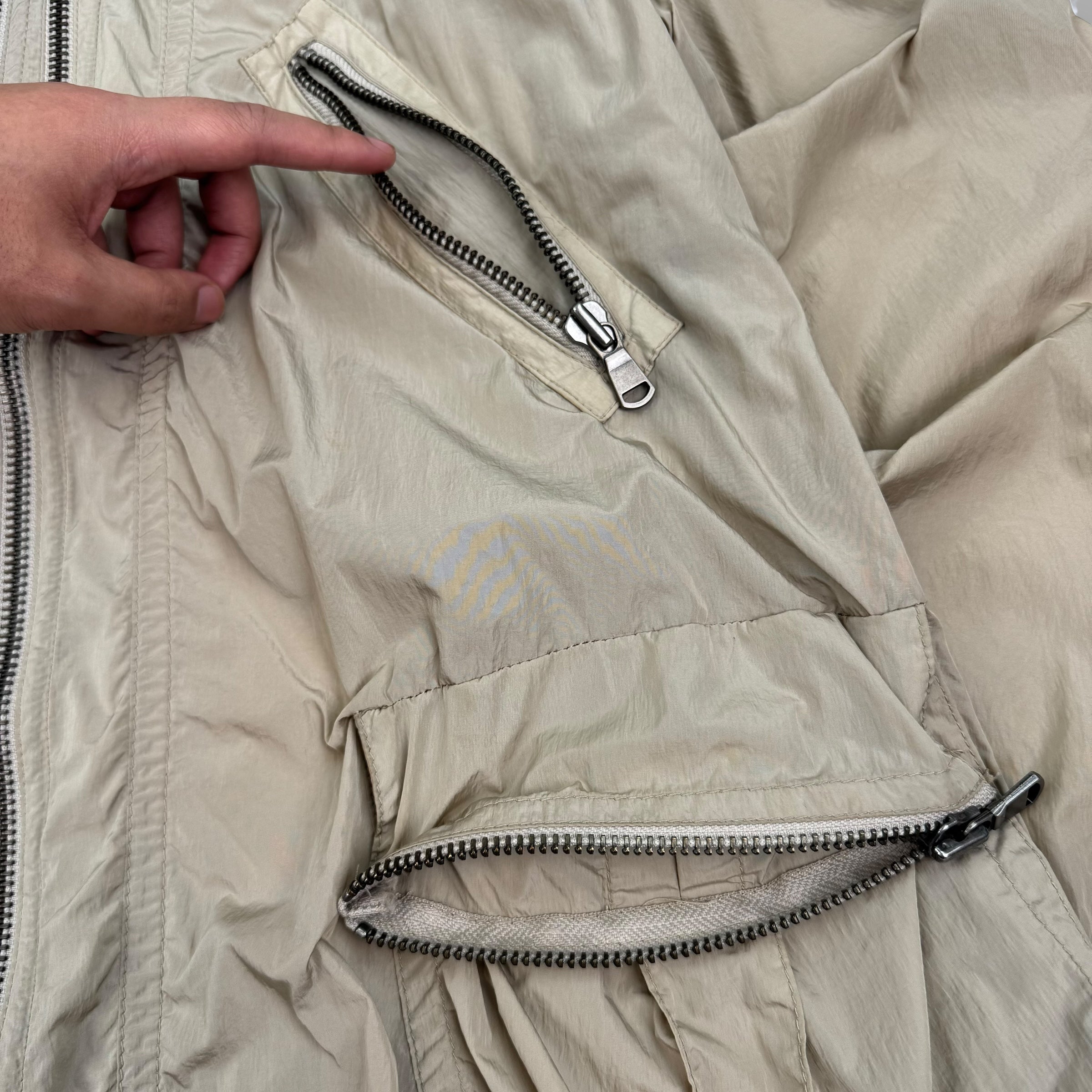 Allsaints 2000's technical triple zip lightweight parka jacket (M) wms