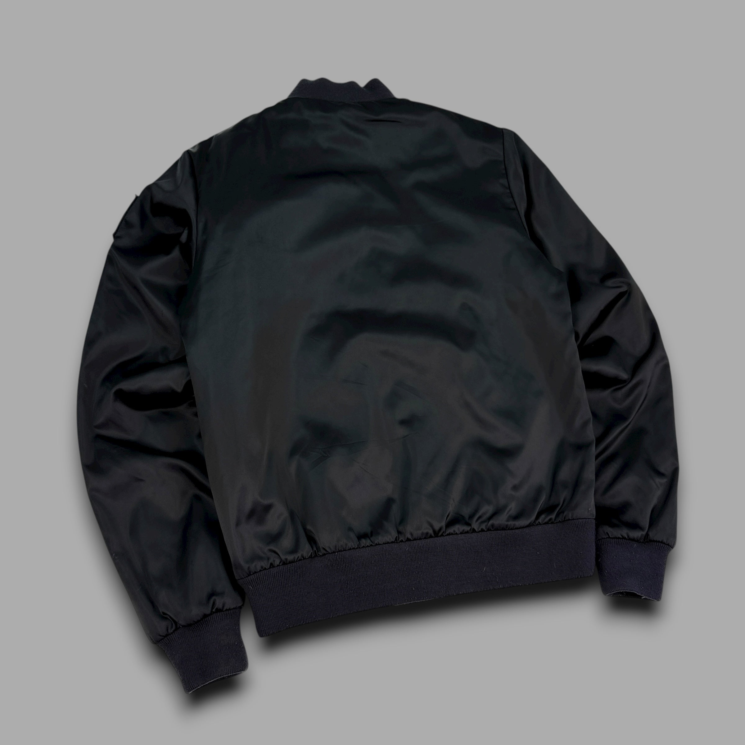 Nike 2000's button up satin cropped bomber jacket (S)