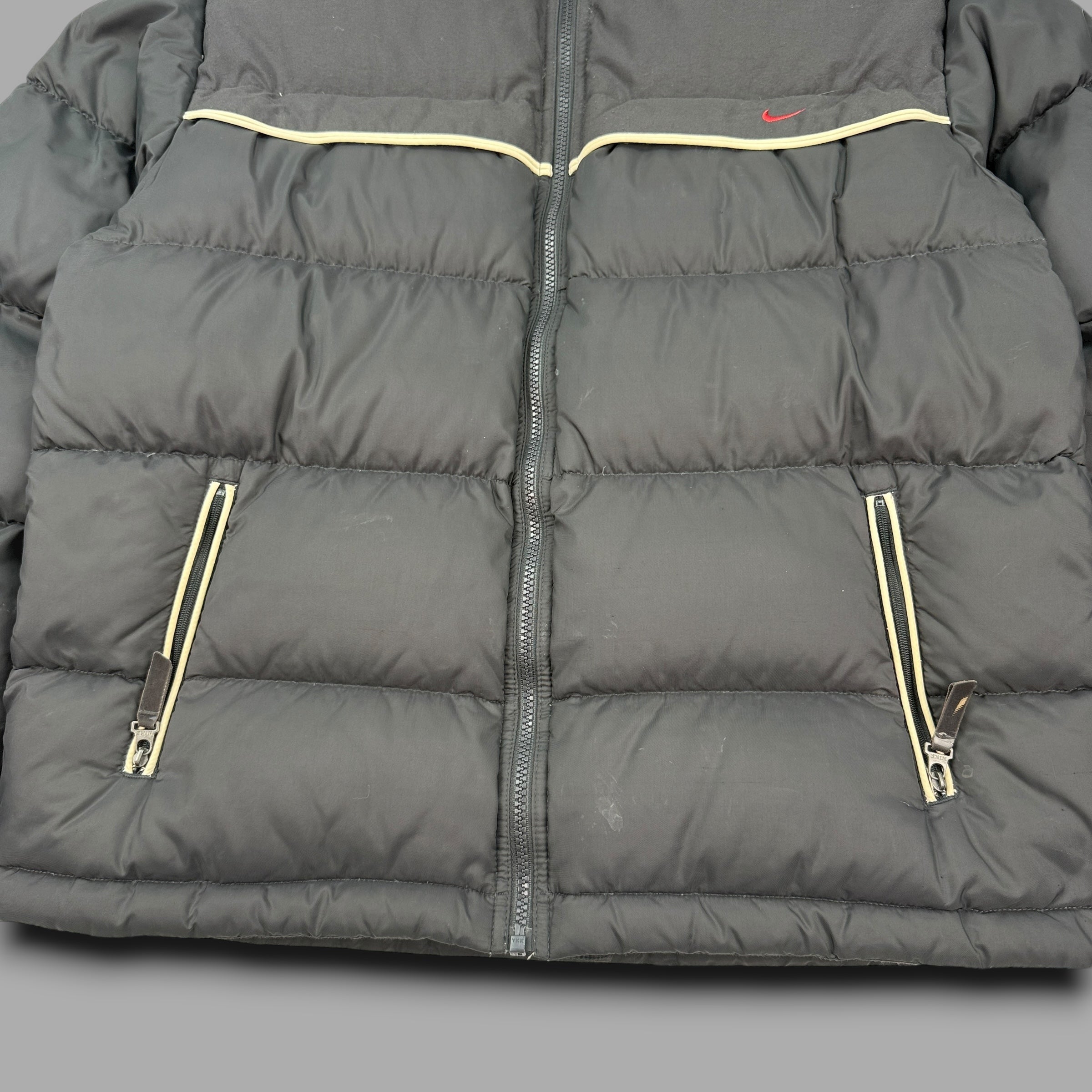 Nike 2000's technical downfilled mini swoosh puffer jacket (S)