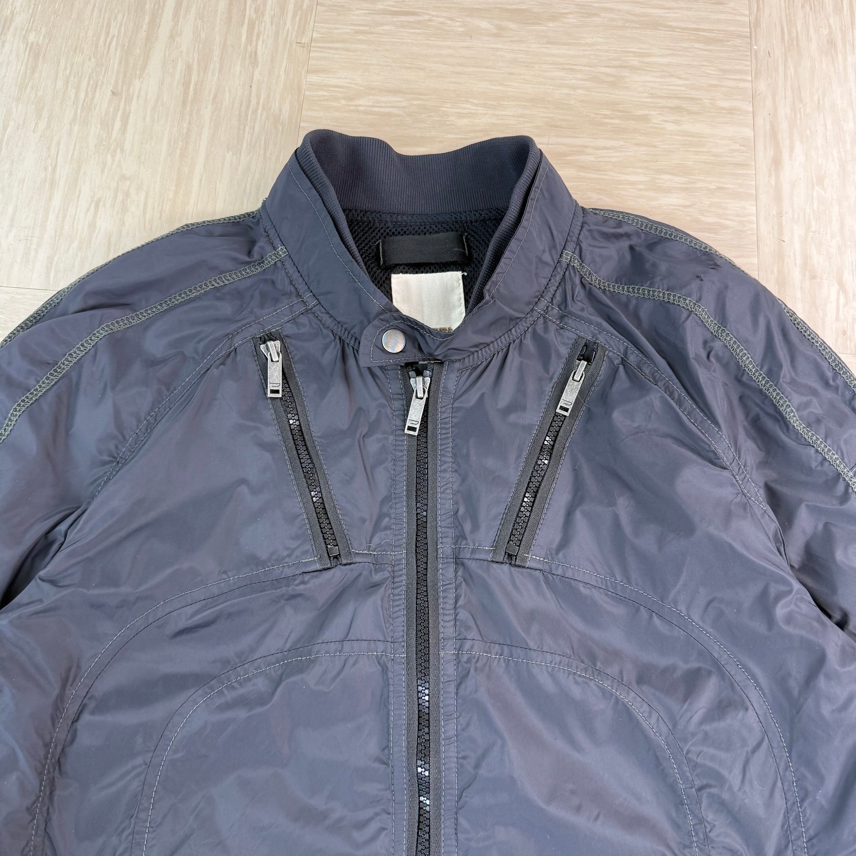 Diesel 2000's technical nylon multi-pocket biker jacket (M)