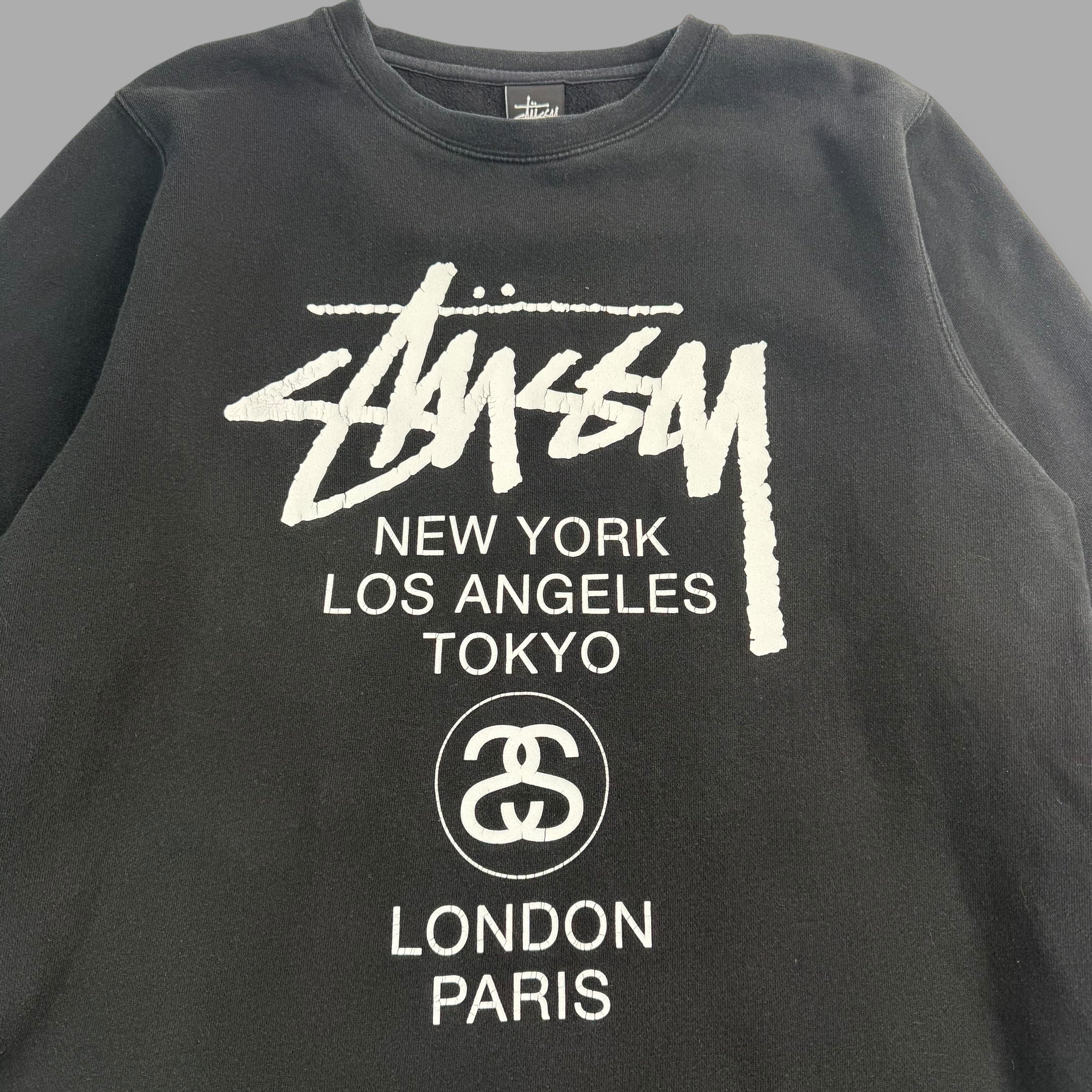 Stussy 2000's graphic spellout sweatshirt (L)