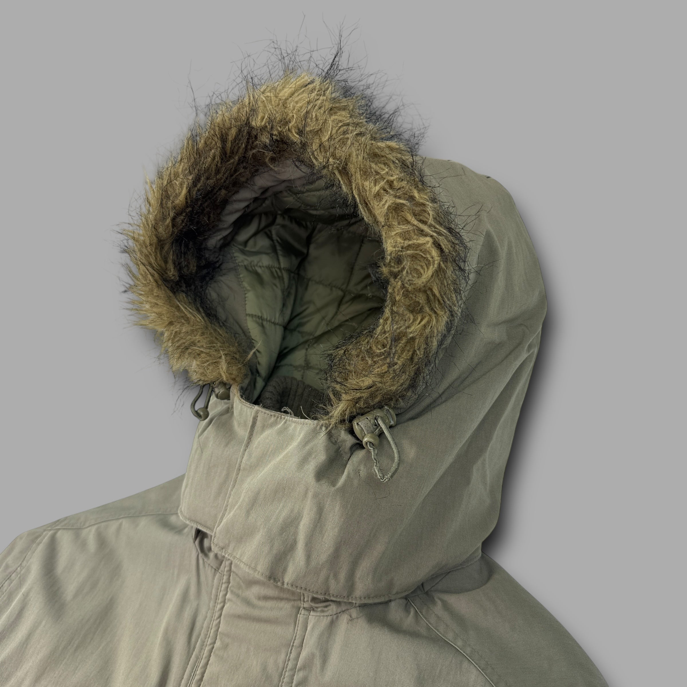 Billabong 2000's technical heavyweight multi-pocket fur hood parka jacket (L)