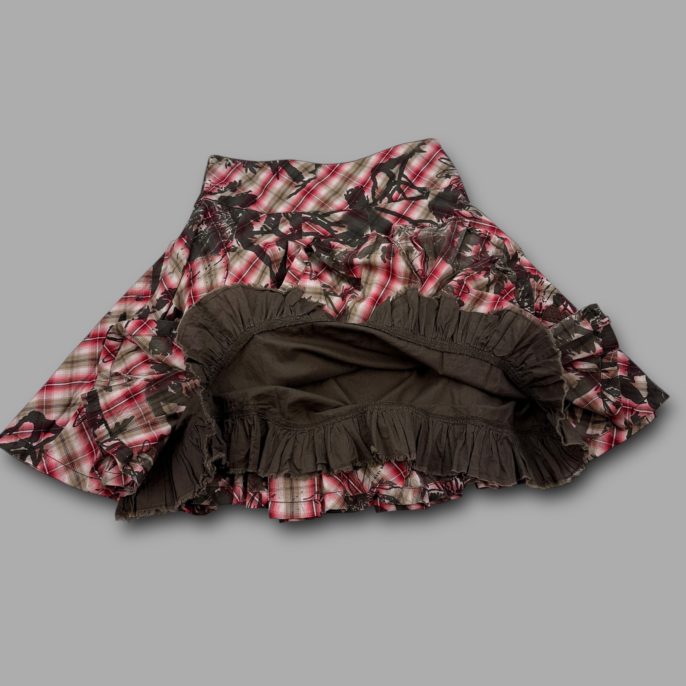 O'Neill 2000's plaid multi-layered midi skirt (XL) wms