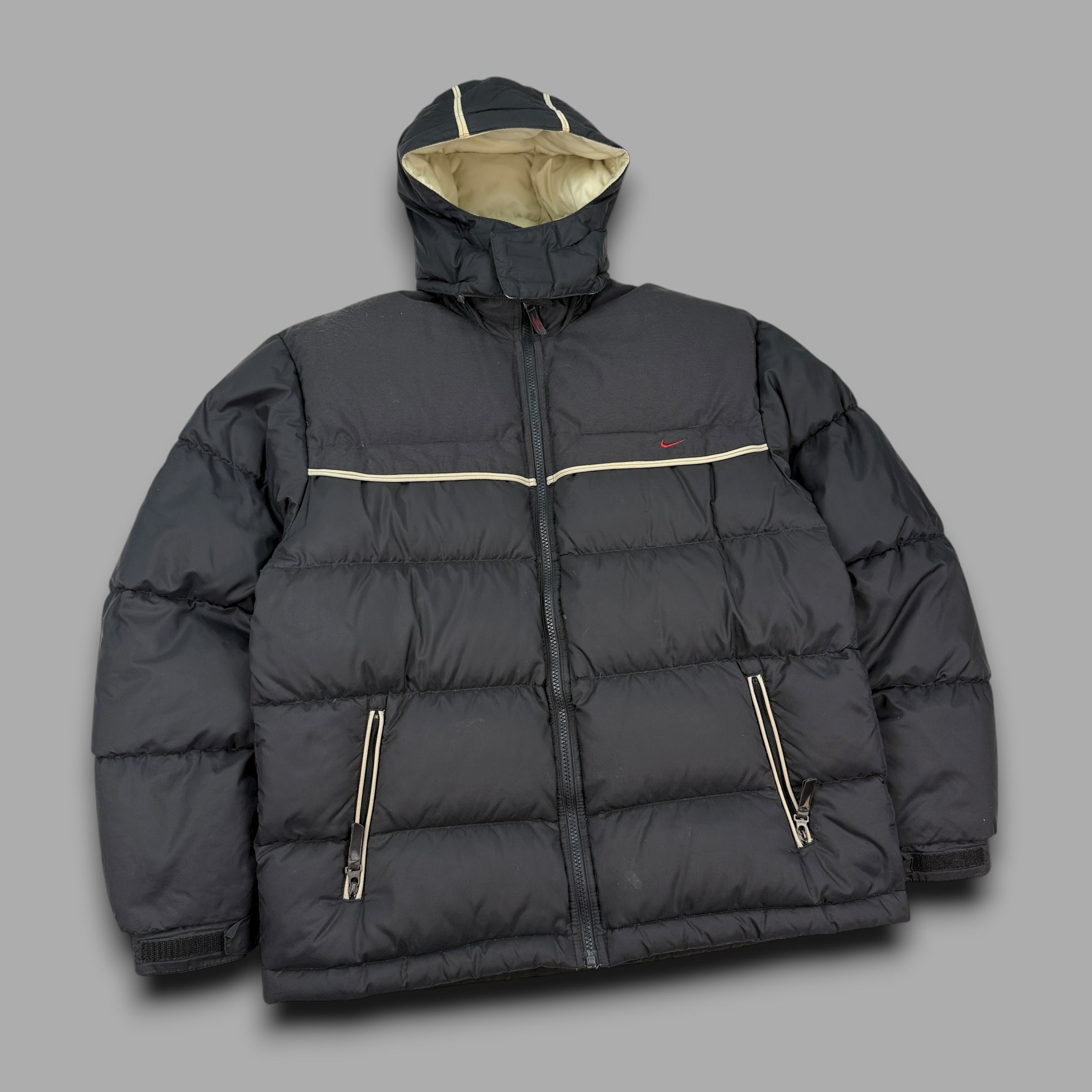 Nike 2000's technical downfilled mini swoosh puffer jacket (S)