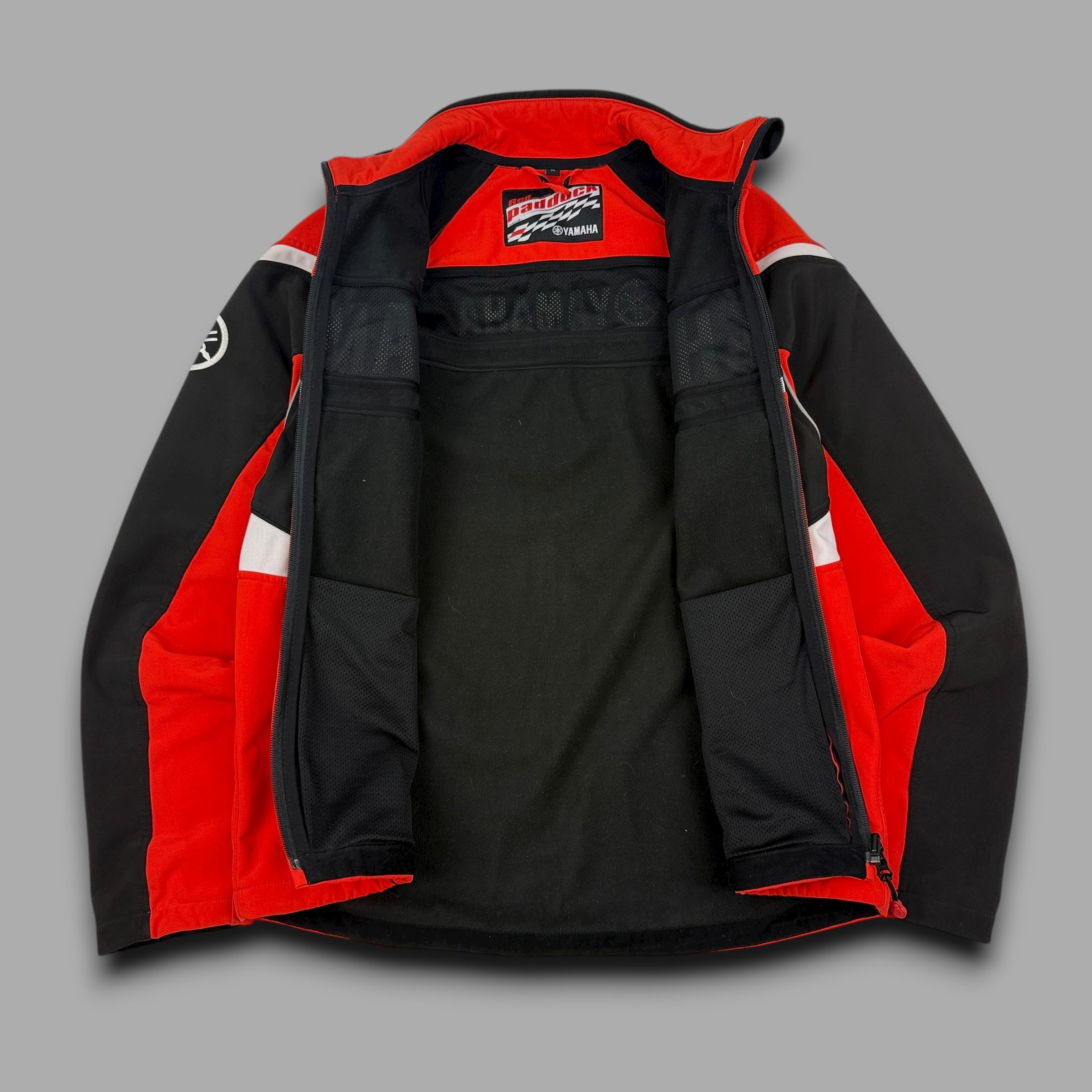 Yamaha 2000's technical softshell embroidered spellout jacket (M)