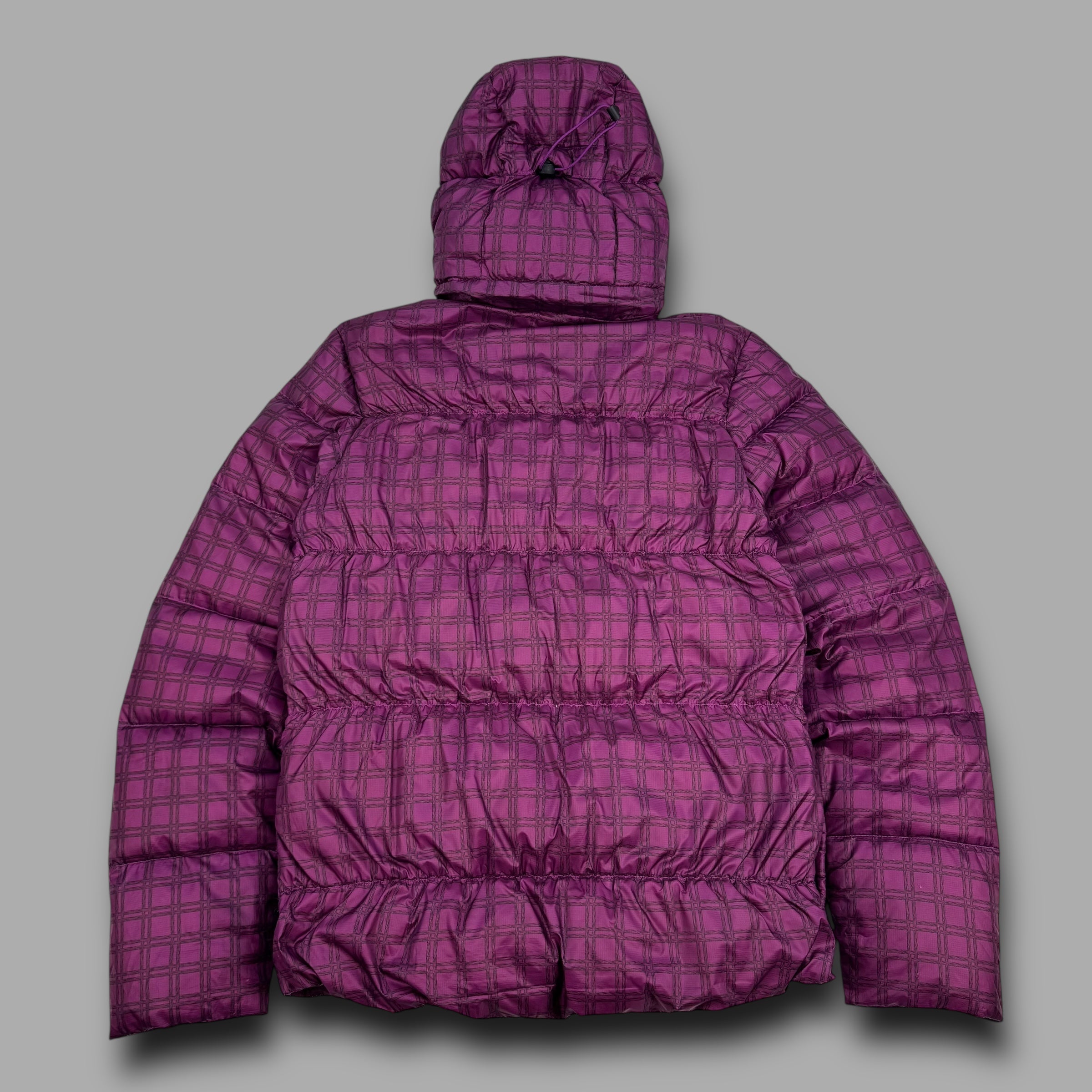 Nike 2000's technical plaid downfilled puffer jacket (M)