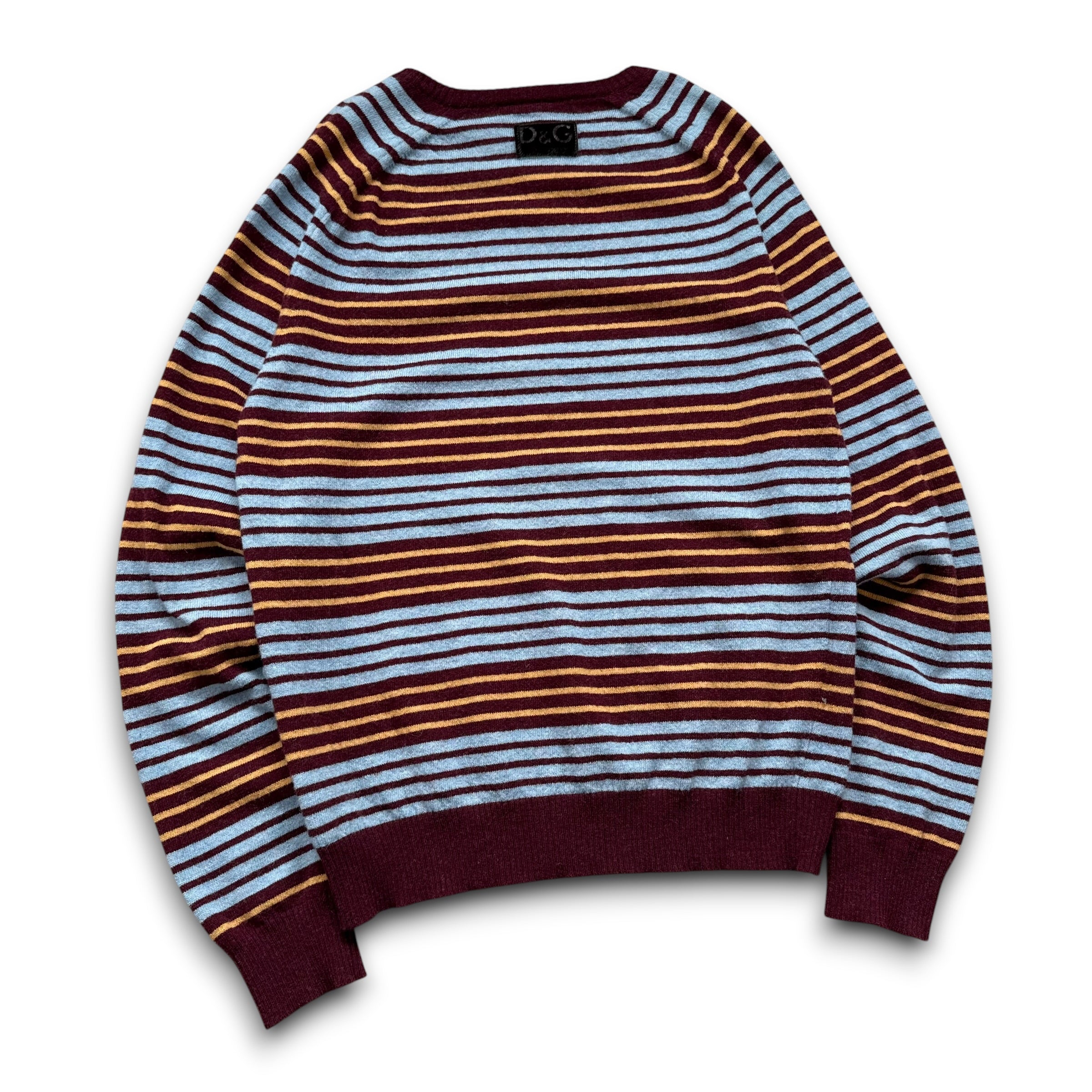 Dolce and gabbana 2000's horizontal stripe wool knit pullover jumper (S)