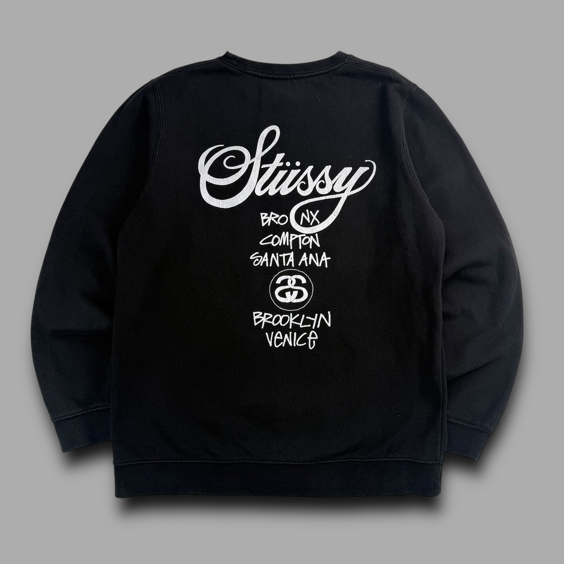 Stussy 2000's graphic spellout sweatshirt (L)