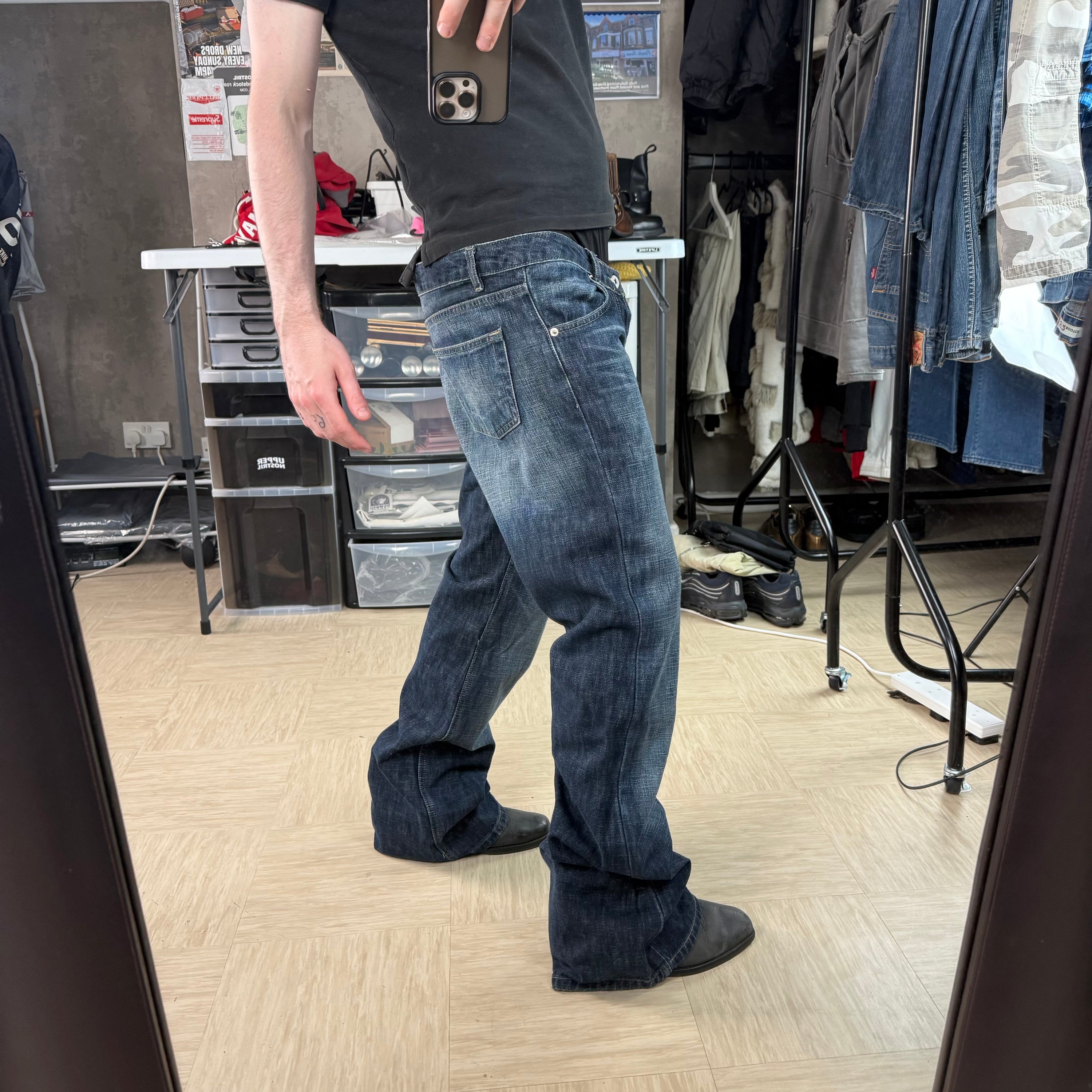 Dolce and gabbana 2000's relaxed denim bootcut jeans (M-L)