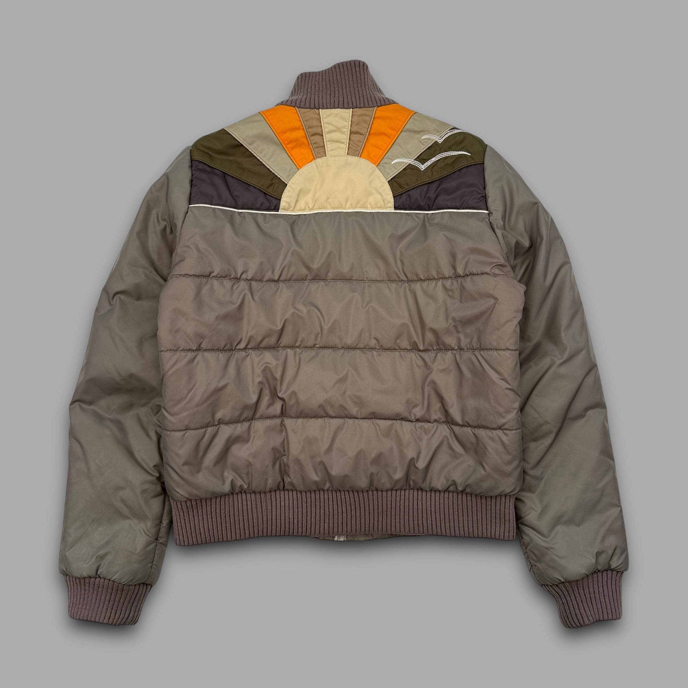 Quiksilver x Roxy 2000's graphic embroidered downfilled puffer jacket (S)