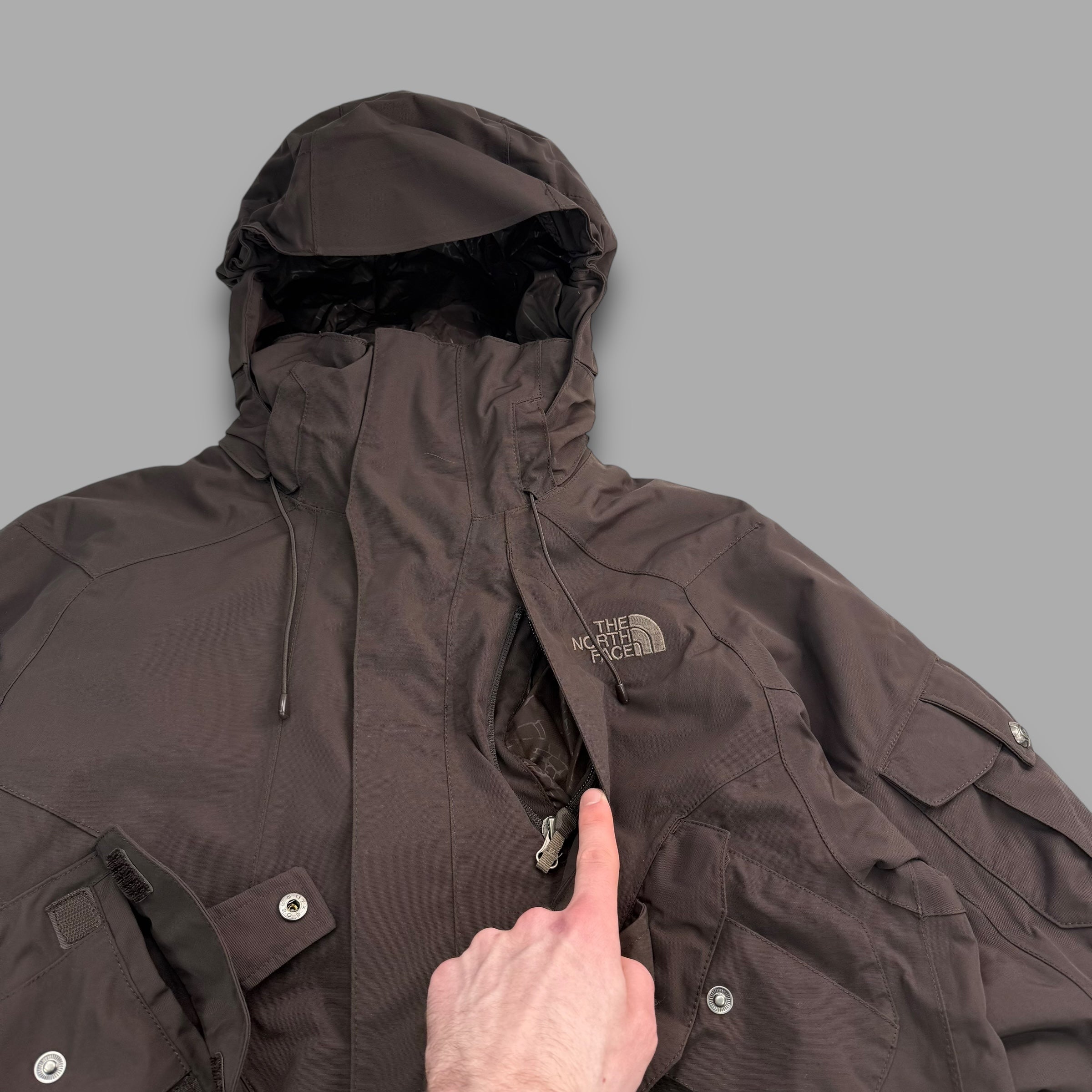 The north face cryptic 2008 technical multi-pocket balaclava ski jacket (S-L)