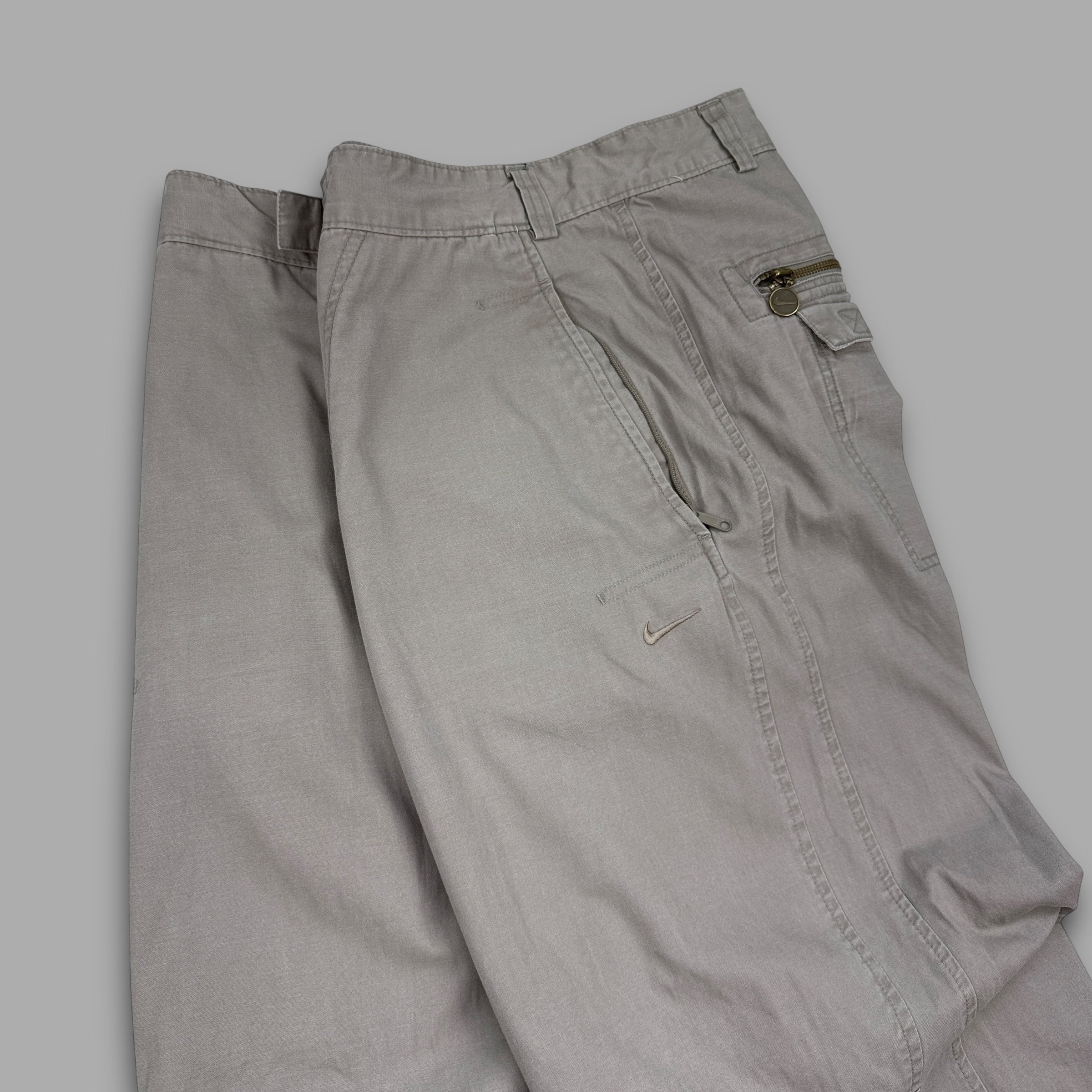 Nike 2000's techncial baggy wide leg flight bottoms (L)