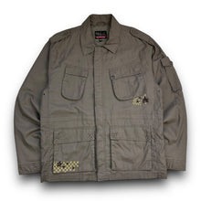 Load image into Gallery viewer, Quiksilver 2000’s multi-pocket embroidered zip-up overshirt (XL)
