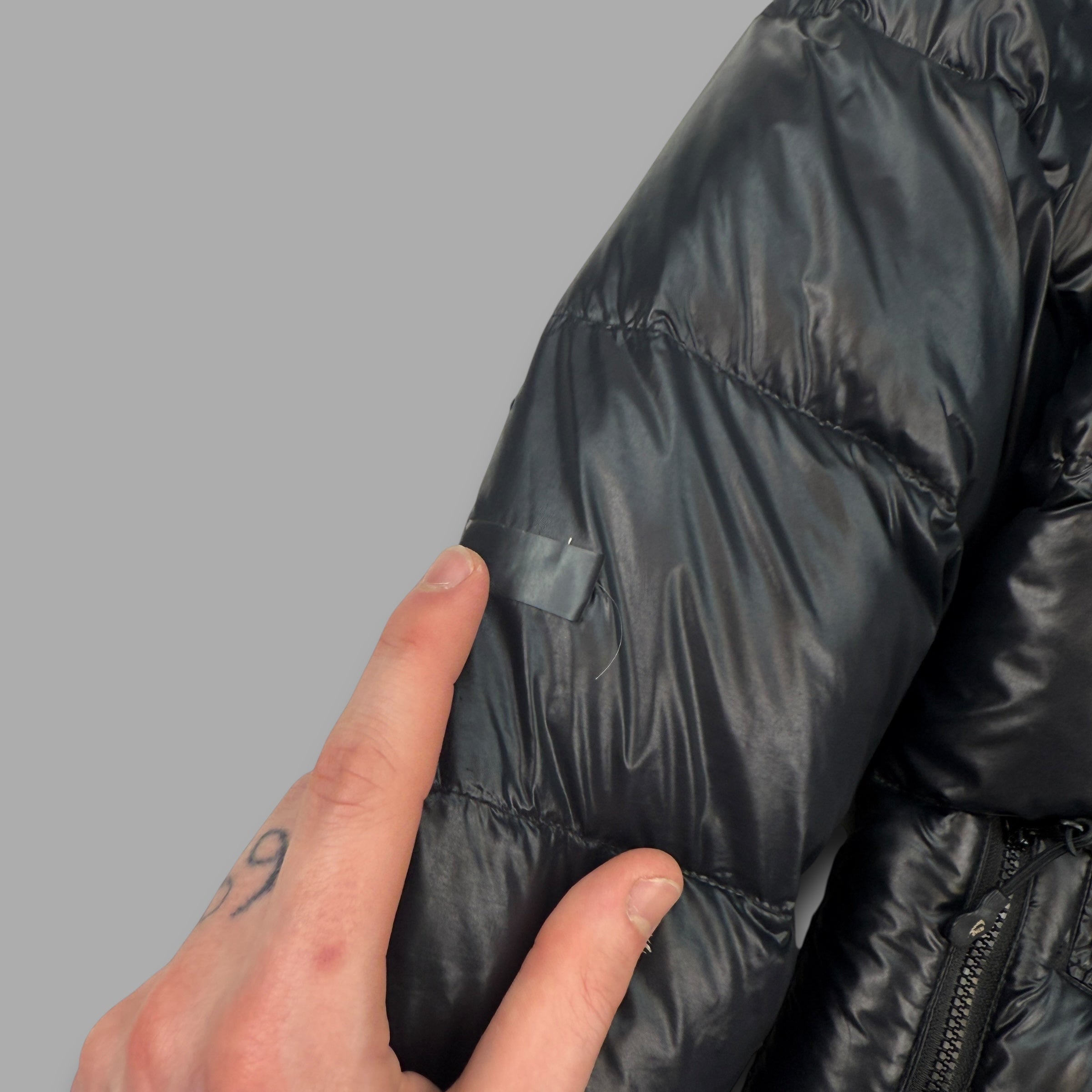 Nike 2000's technical fur hood downfilled shimmer parka jacket (M) wms