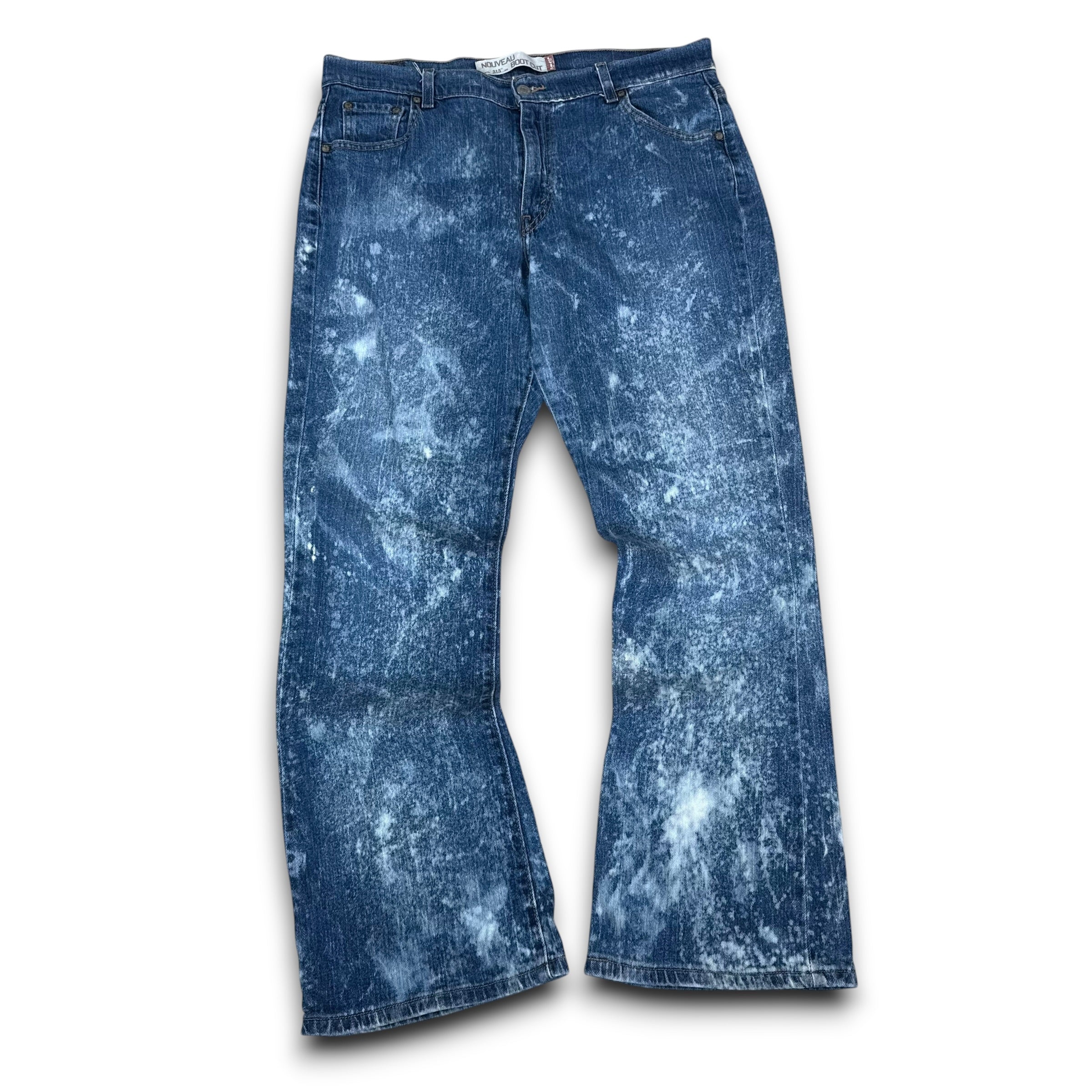Levi's 515 2000's nouveau bootcut acid washed denim jeans (M-L)