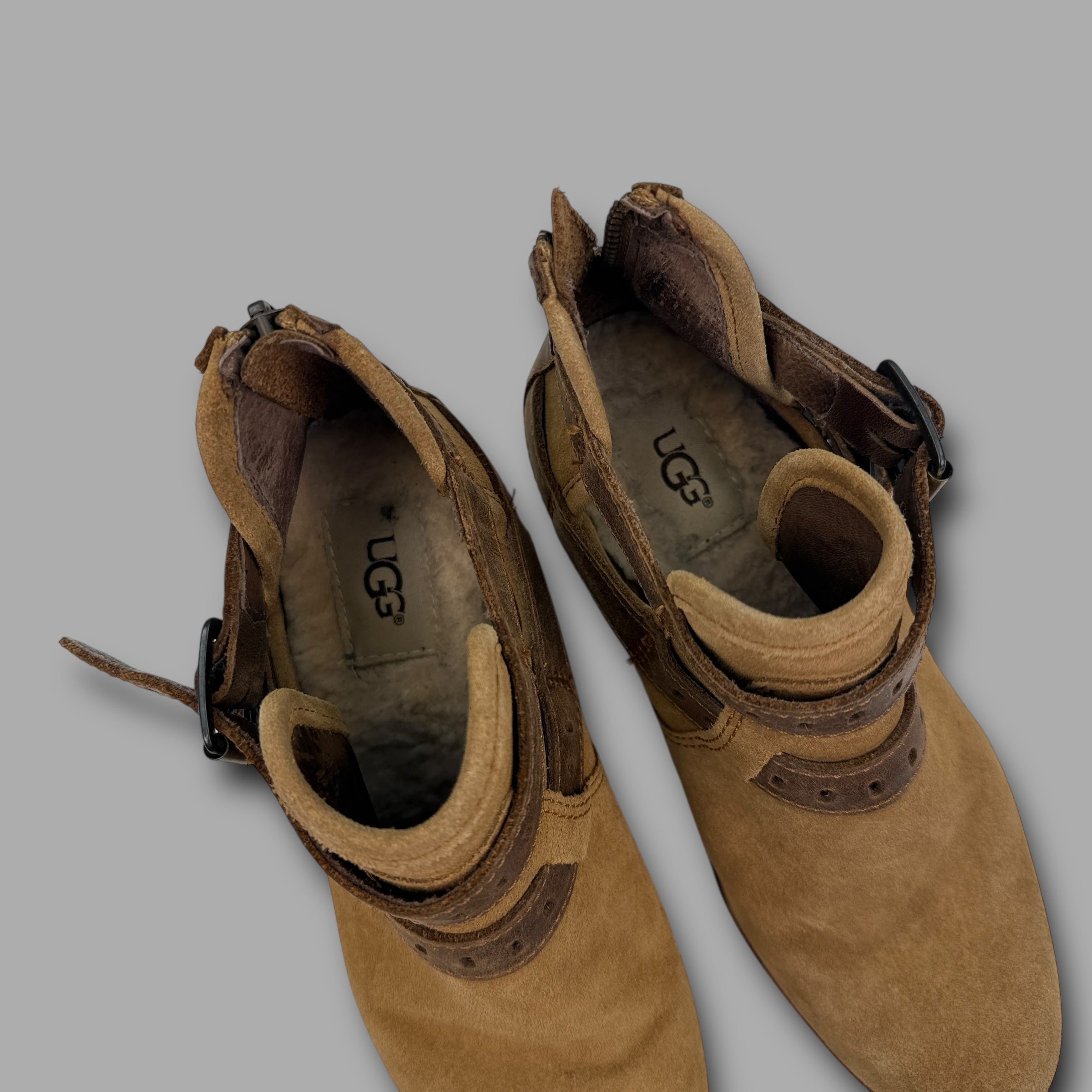 Ugg patsy suede ankle boots with buckles (UK5.5)