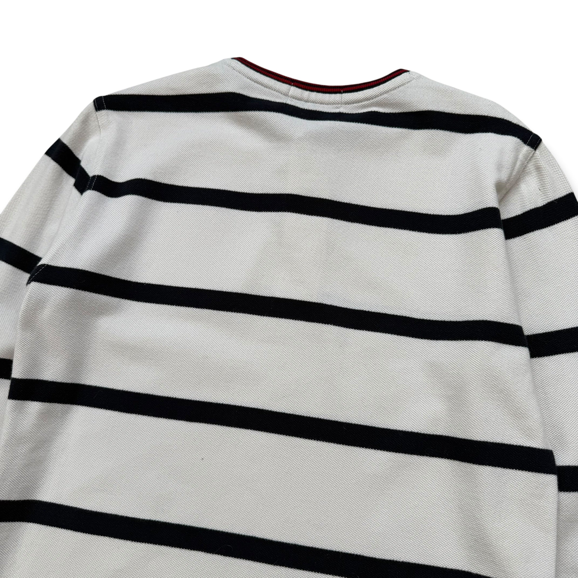 Ralph Lauren 2000's horizontal stripe embroidered Henley tee (XS)