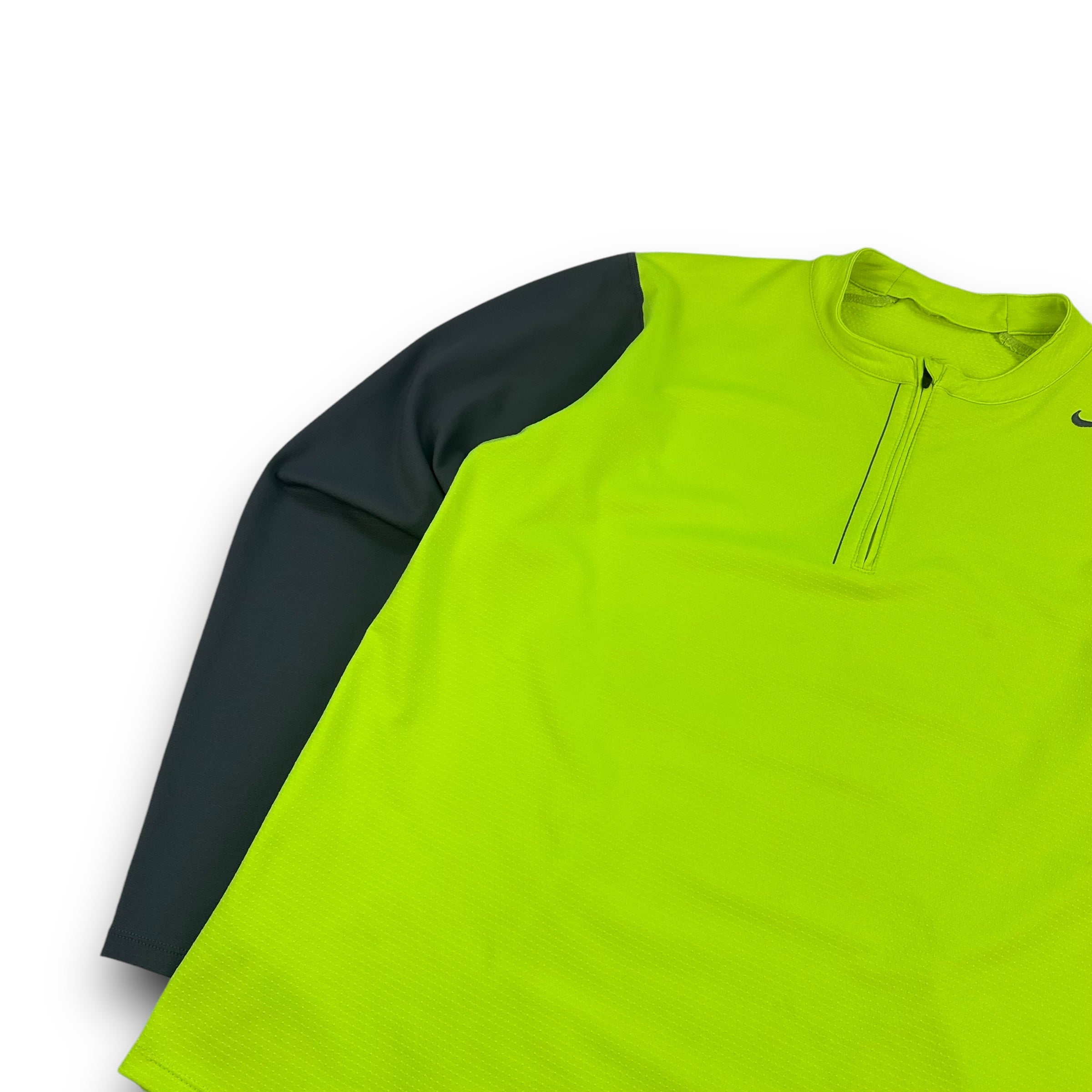 Nike sphere 2000's technical neon long sleeve polo tee (L)