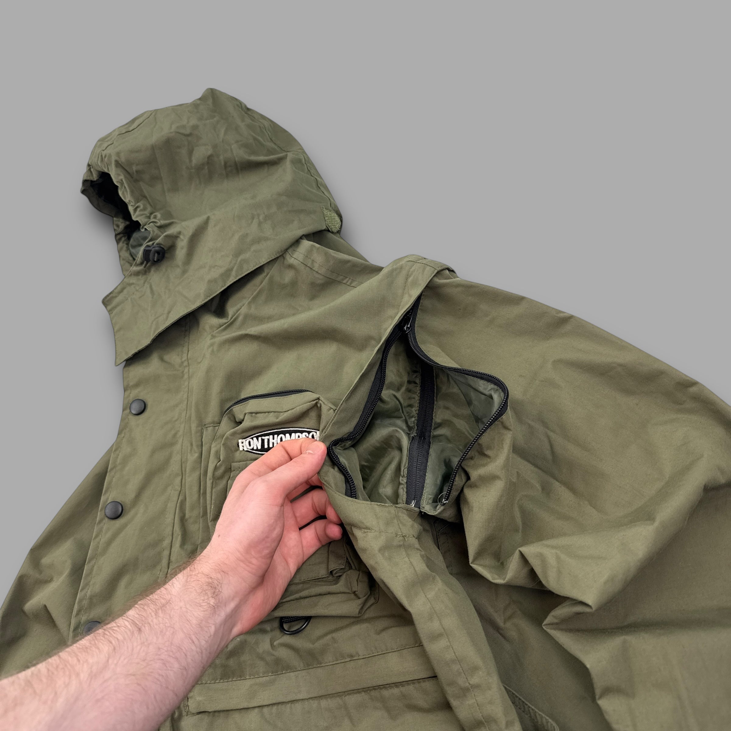 Ron Thompson 2000's technical multi-pocket cropped wading jacket (M)