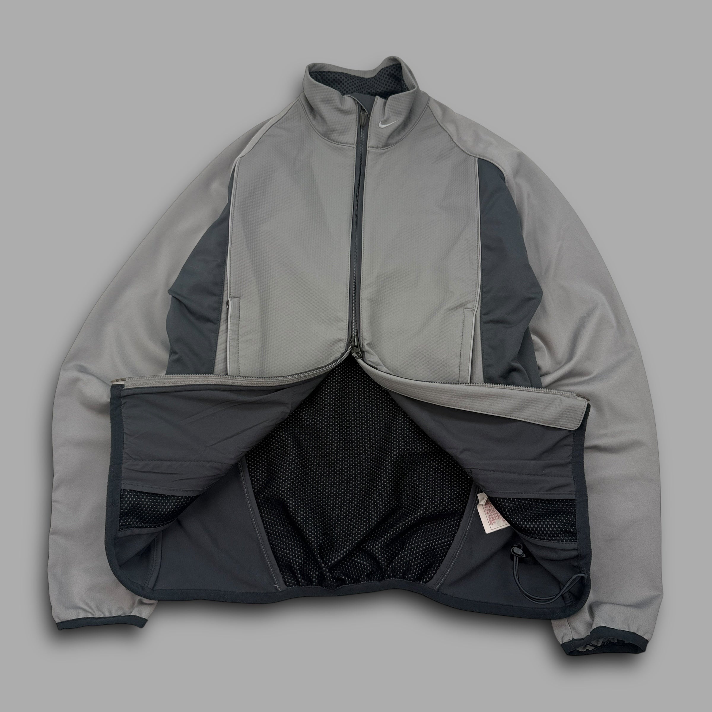 Nike sphere 2000's technical panelled zip-up softshell track jacket (XS)