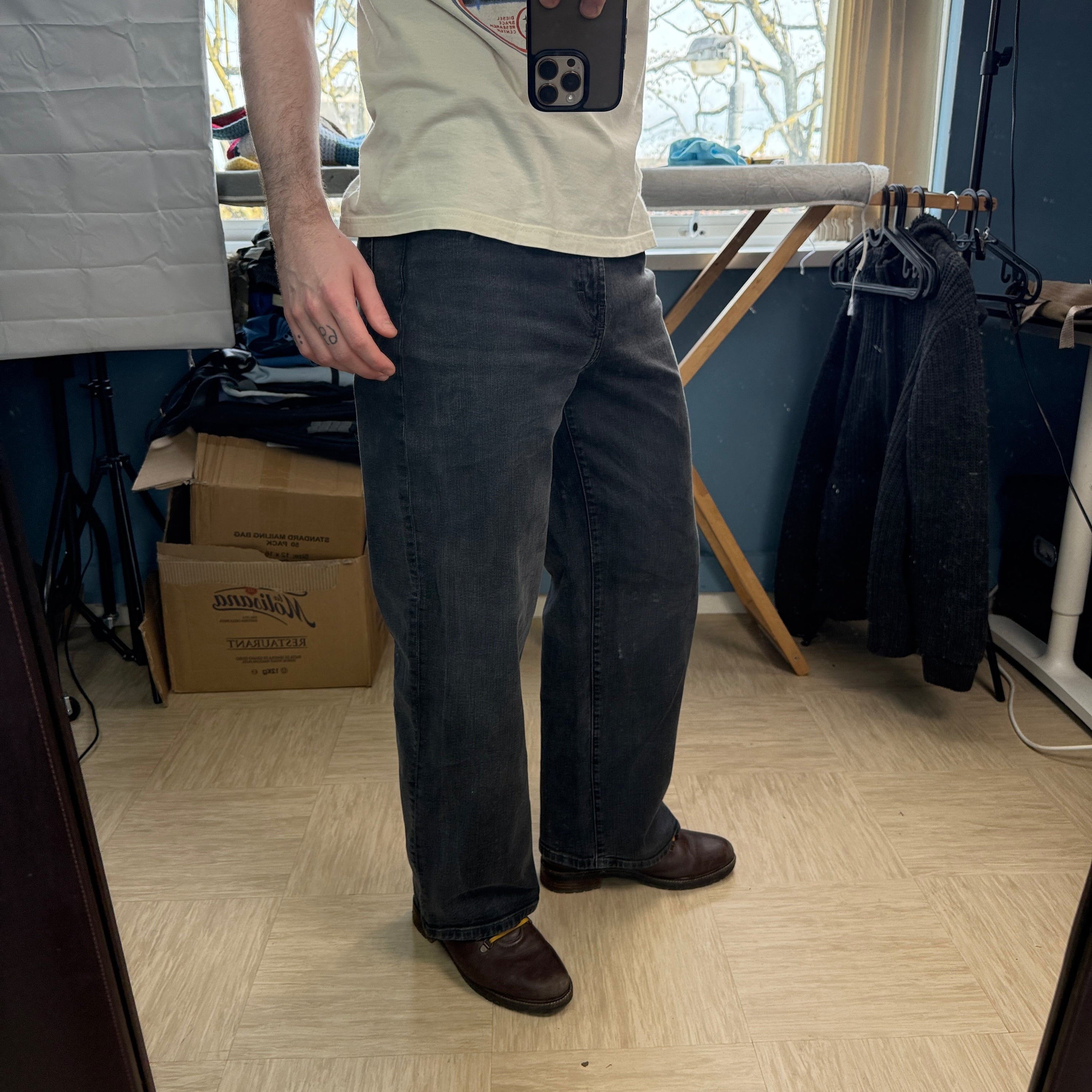 Diesel 2000's wide leg denim jeans (S)