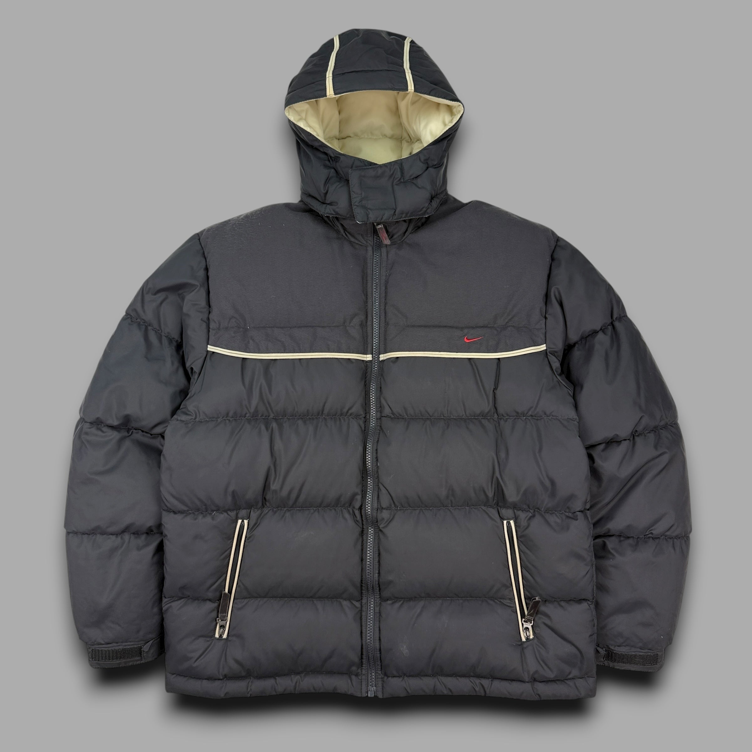 Nike 2000's technical downfilled mini swoosh puffer jacket (S)