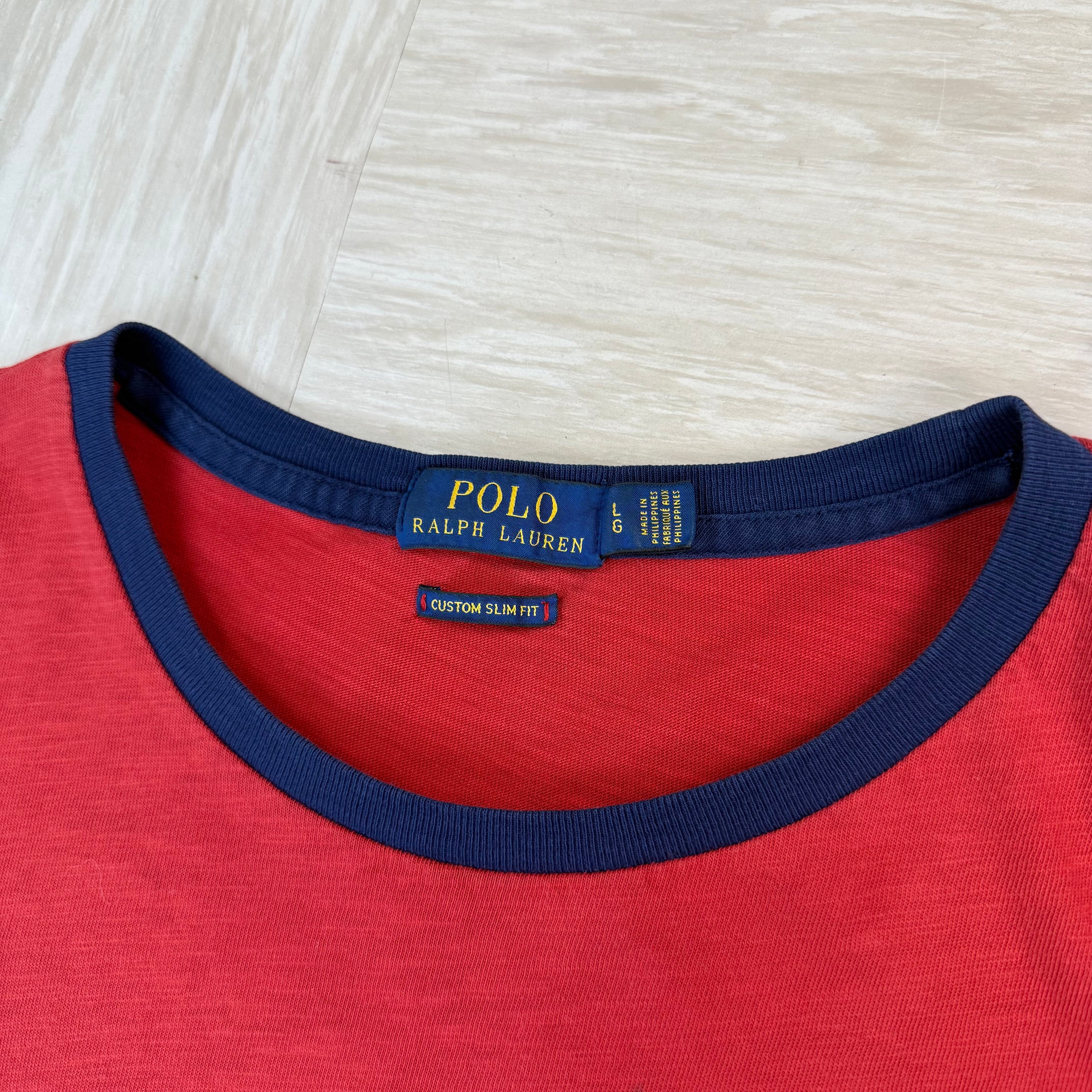 Ralph Lauren 2000's embroidered USA flag graphic tee (L)