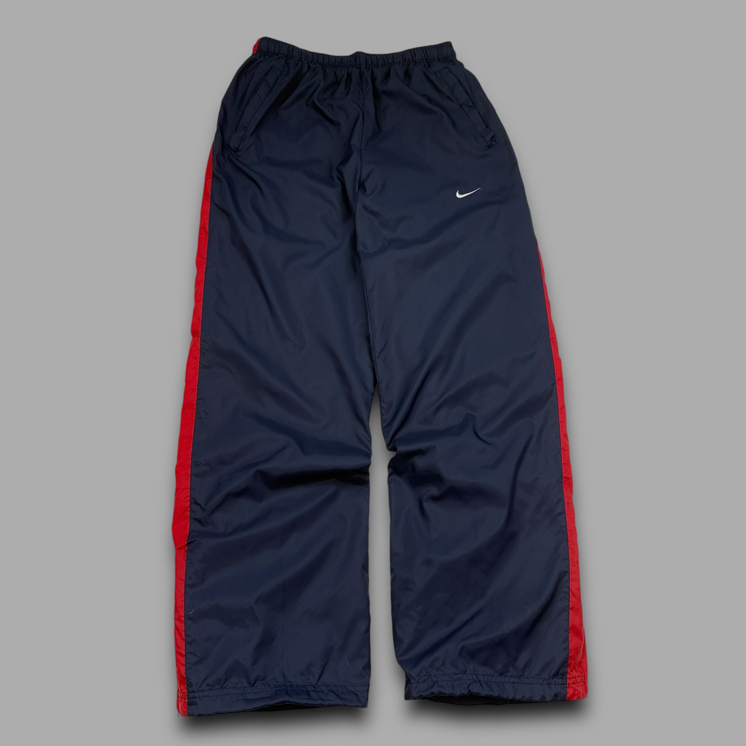 Nike 2000's baggy wide leg track bottoms (S)