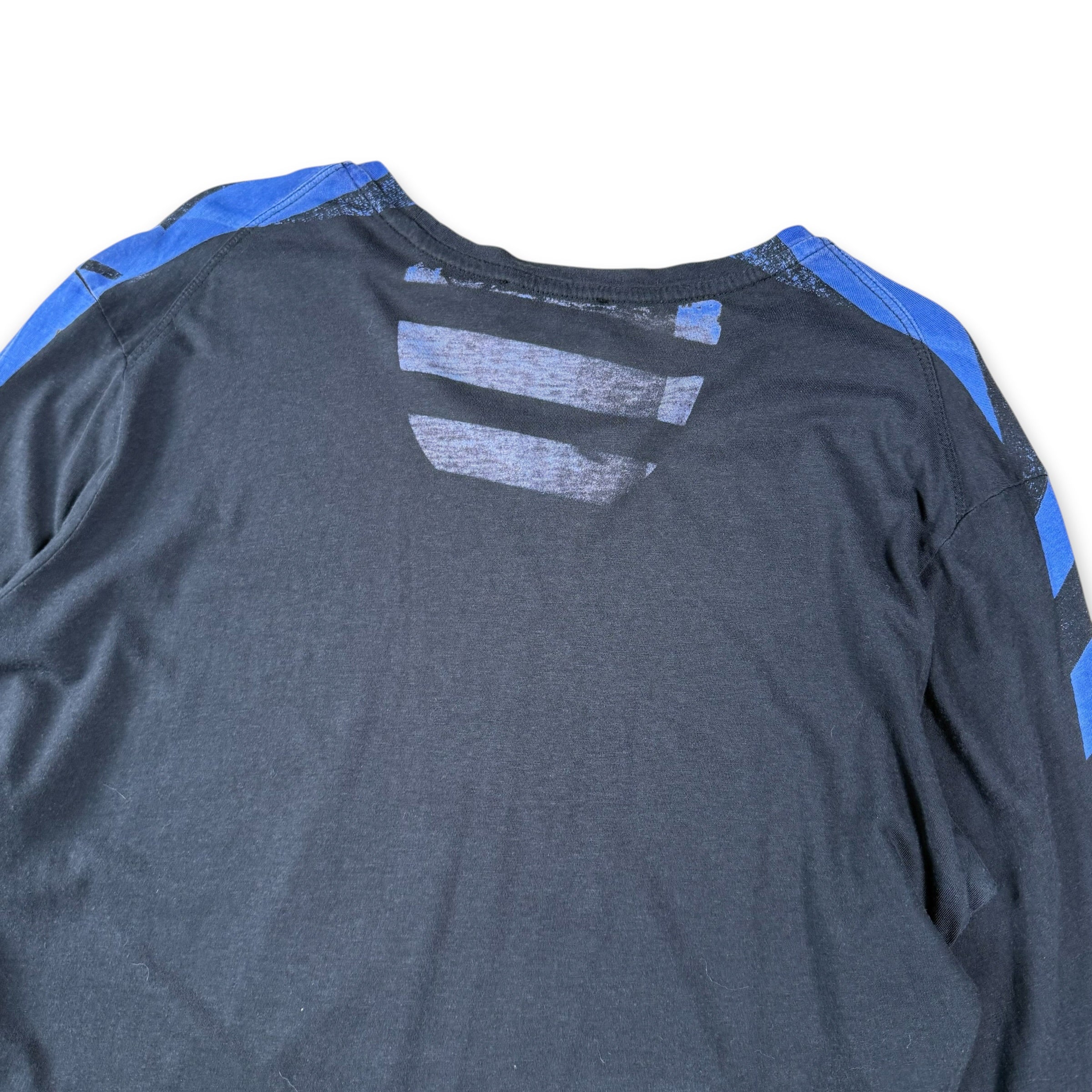 Diesel black label 2000's horizontal stripe fitted long sleeve (S)