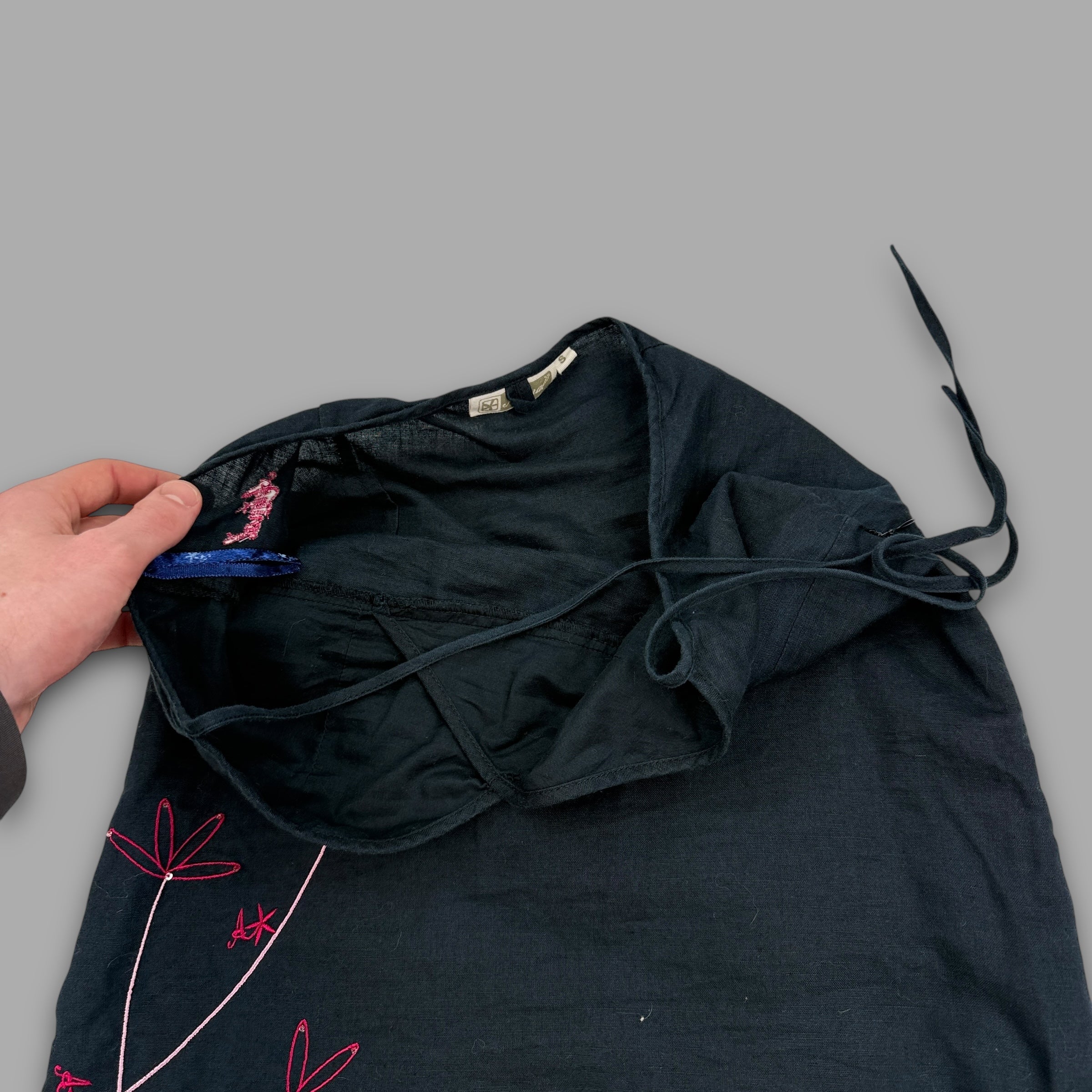 Animal 2000's halter neck embroidered slip dress (S) wms