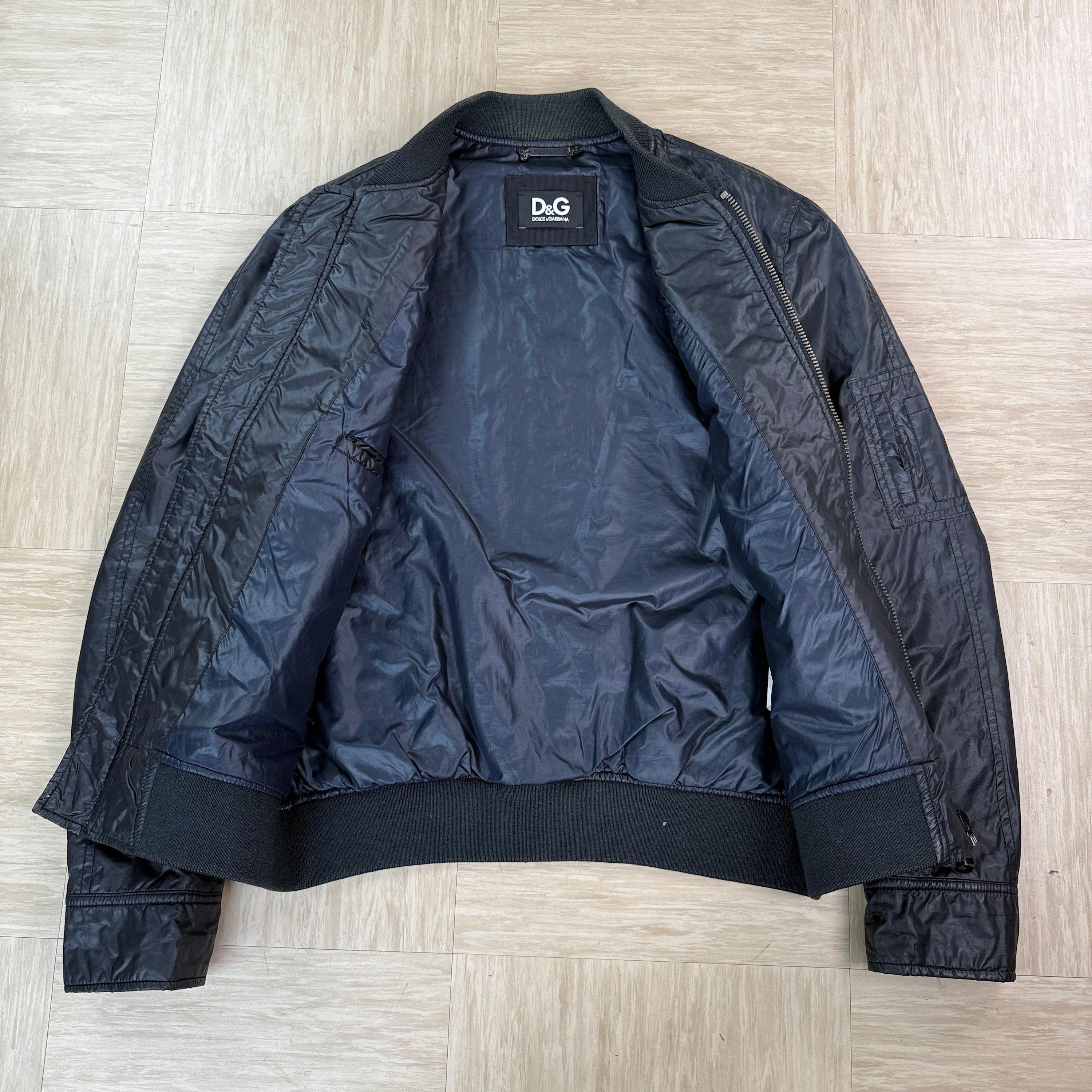 Dolce & gabbana 2000's zip up shimmer bomber jacket (S)