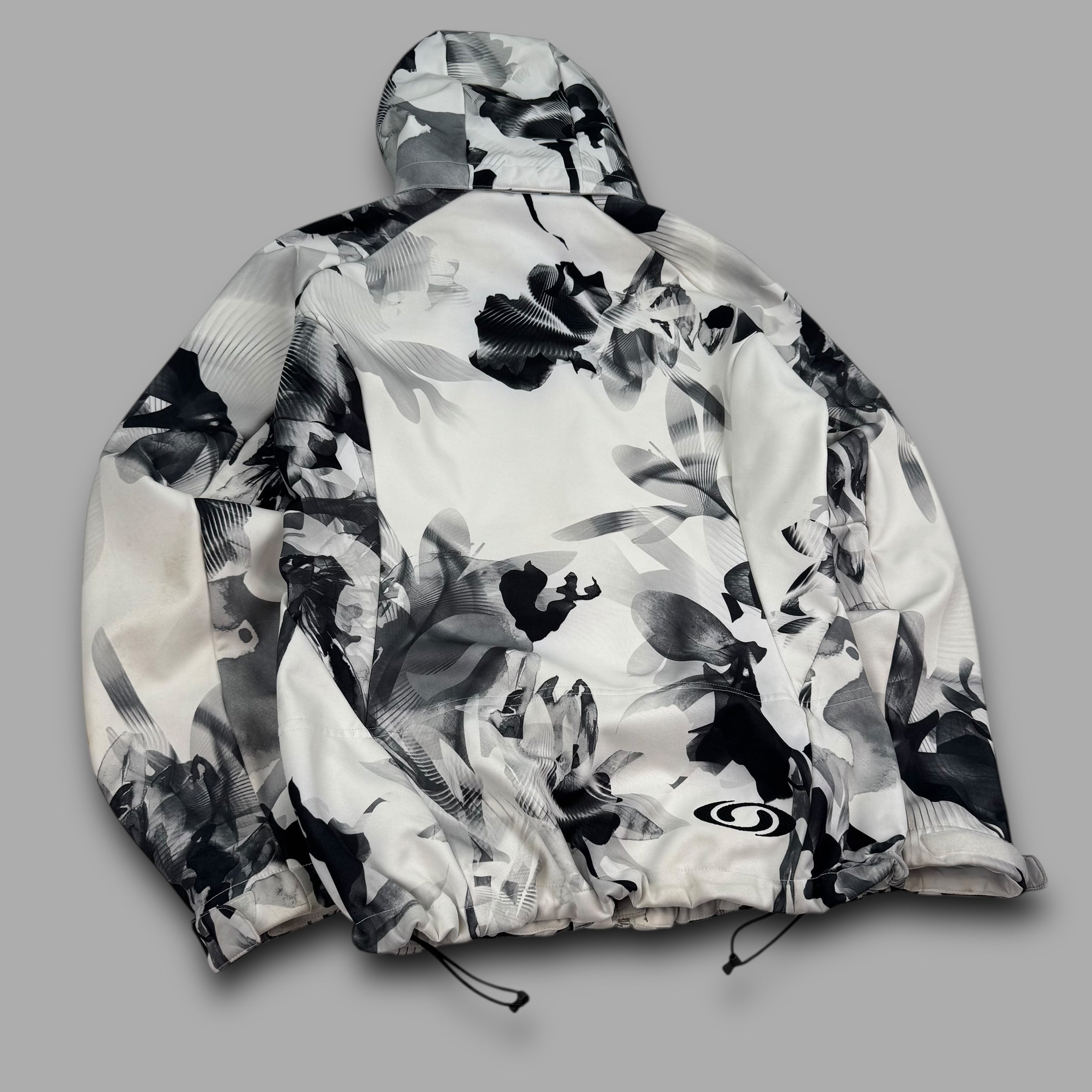 Salomon 2011 technical monogram floral softshell ski jacket (L) wms