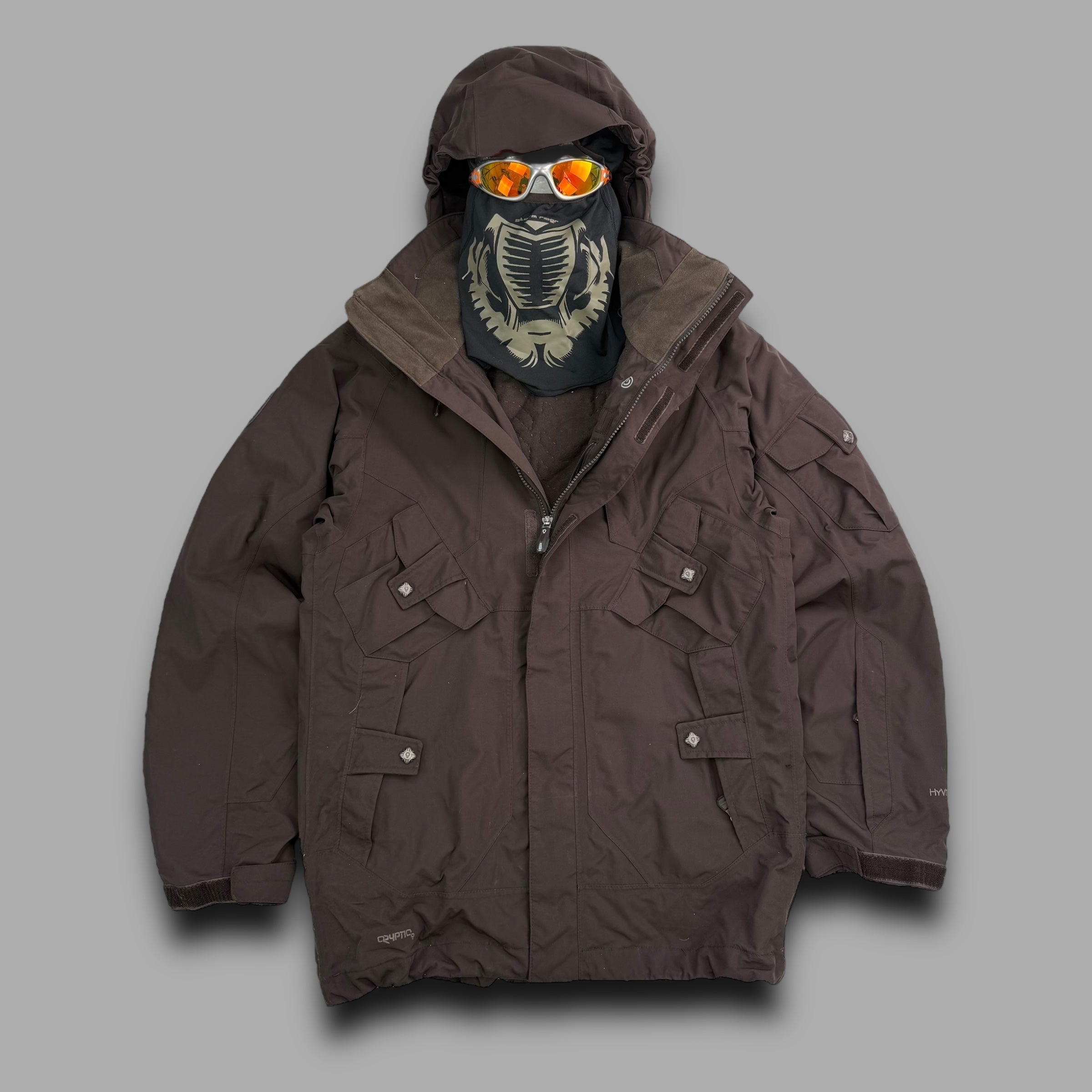 The north face cryptic 2008 technical multi-pocket balaclava ski jacket (S-L)