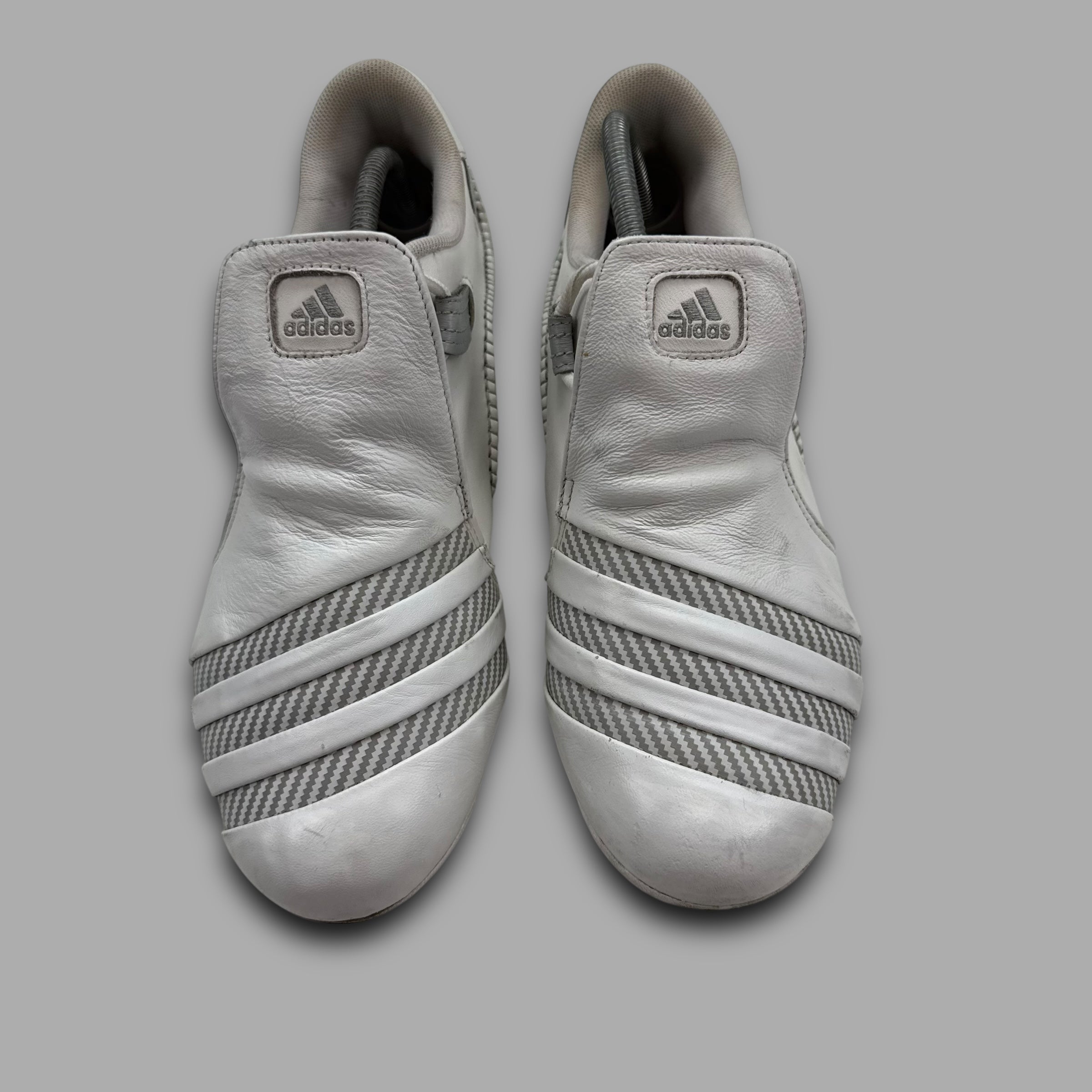 Adidas mactelo 2011 leather 'white and grey' slip on (UK10.5)