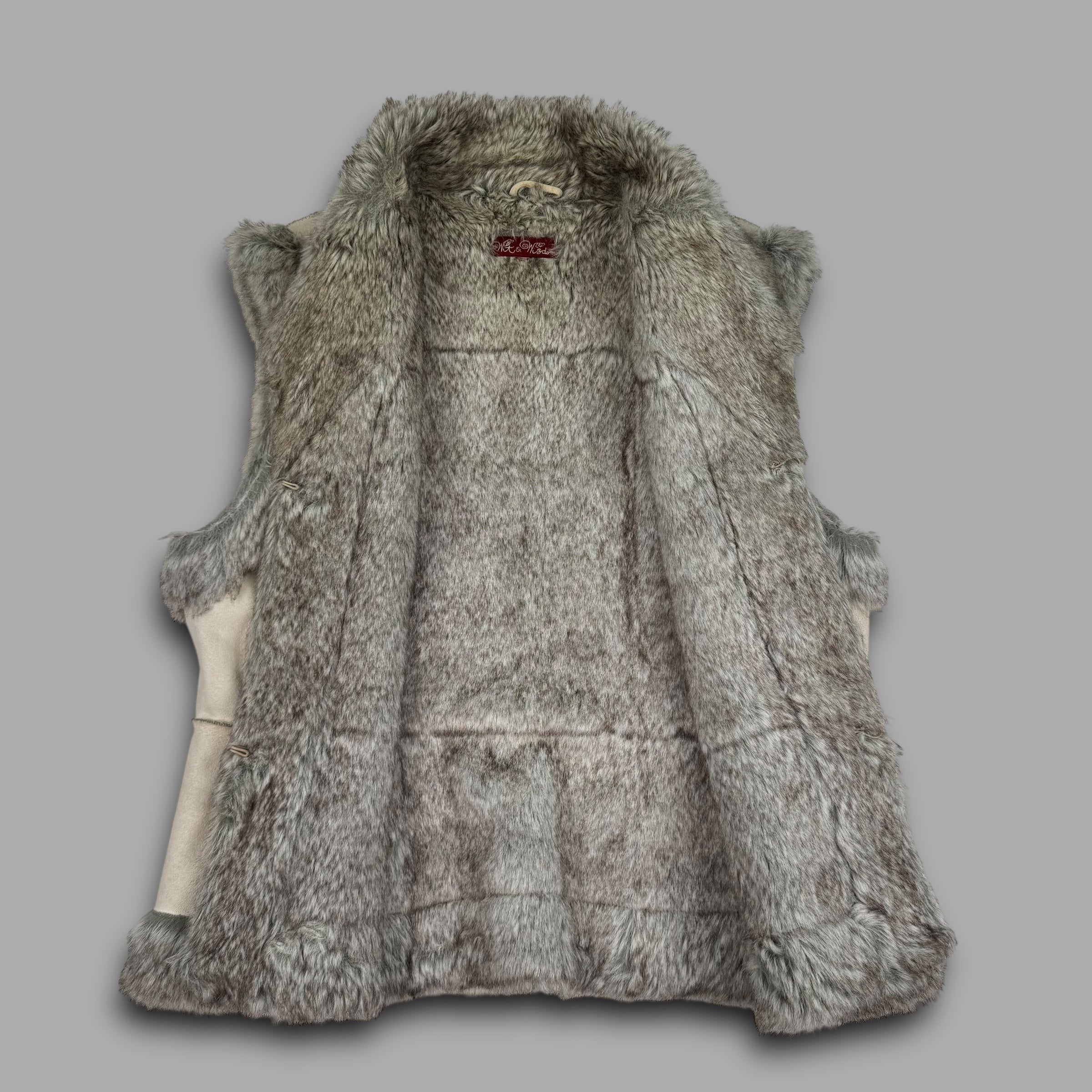 Wit and wisdom 2000's suede fur lined vest (L) wms