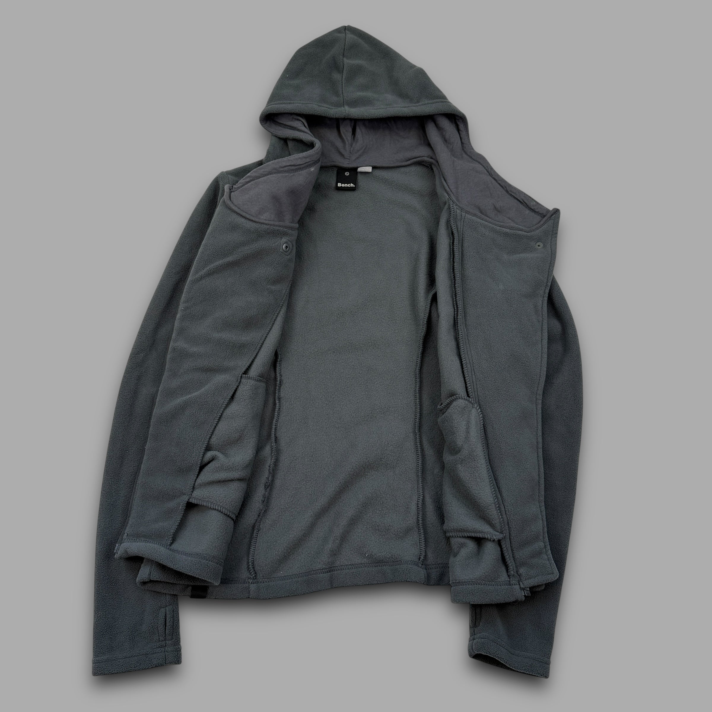 Bench 2000's technical asymmetrical zip fleece jacket (M)