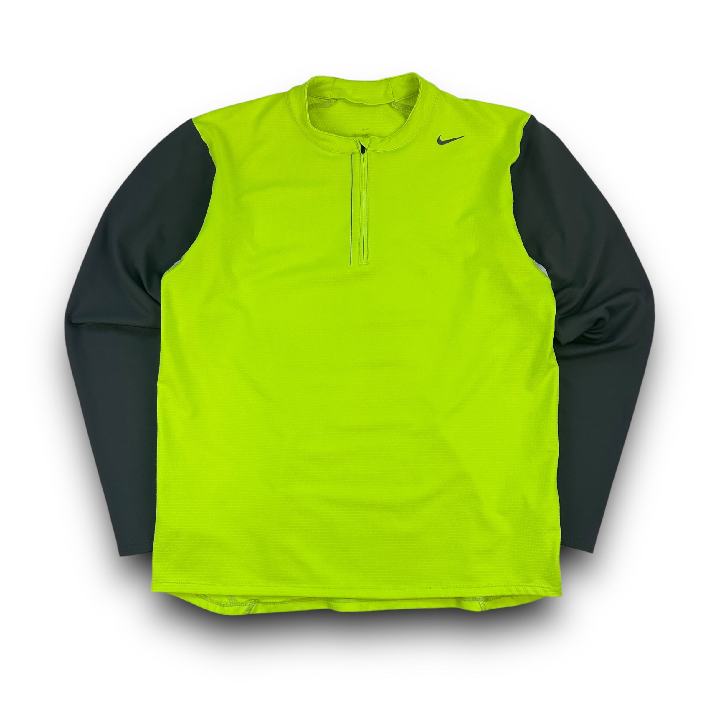 Nike sphere 2000's technical neon long sleeve polo tee (L)