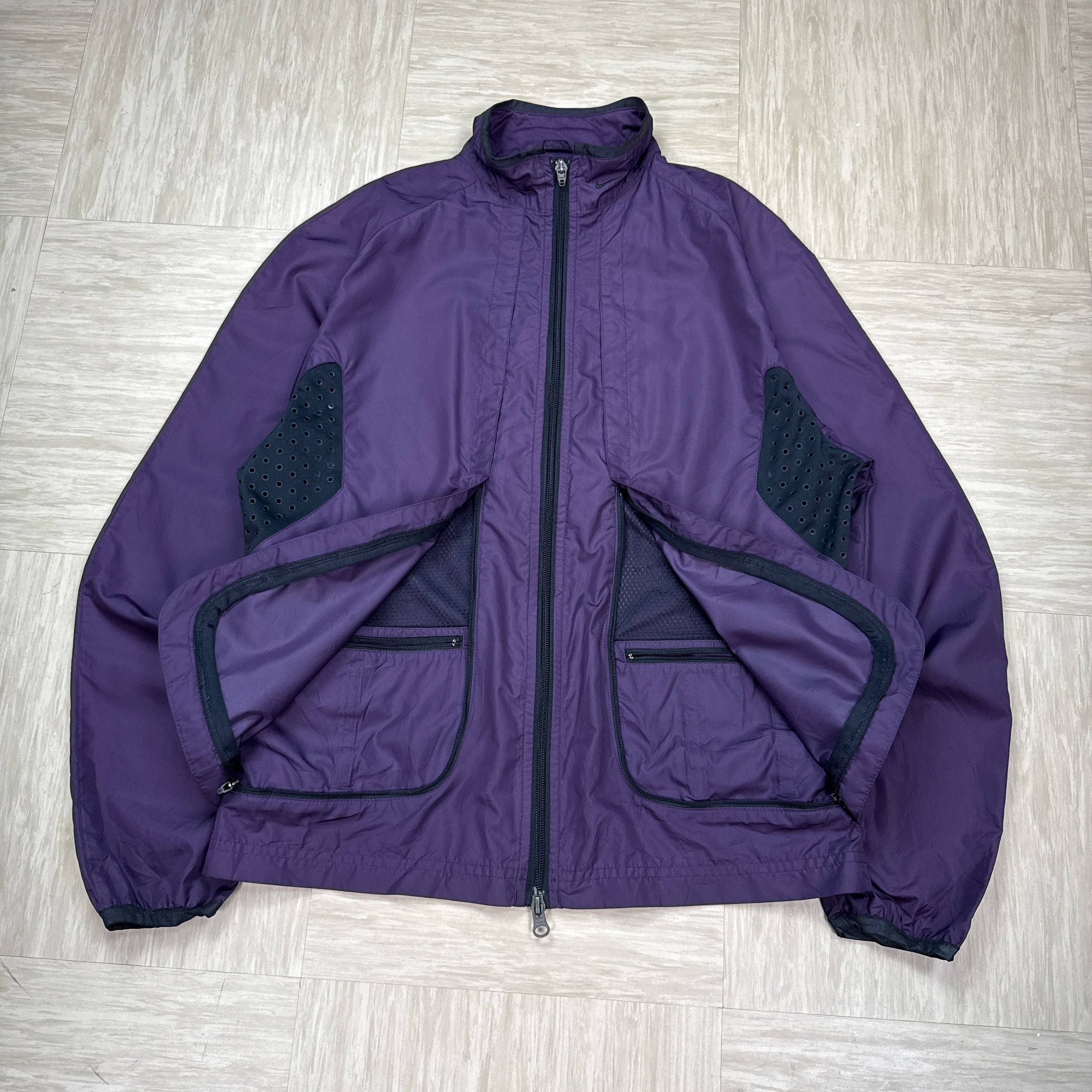 Nike 2000's technical butterfly hidden pocket track jacket (S)