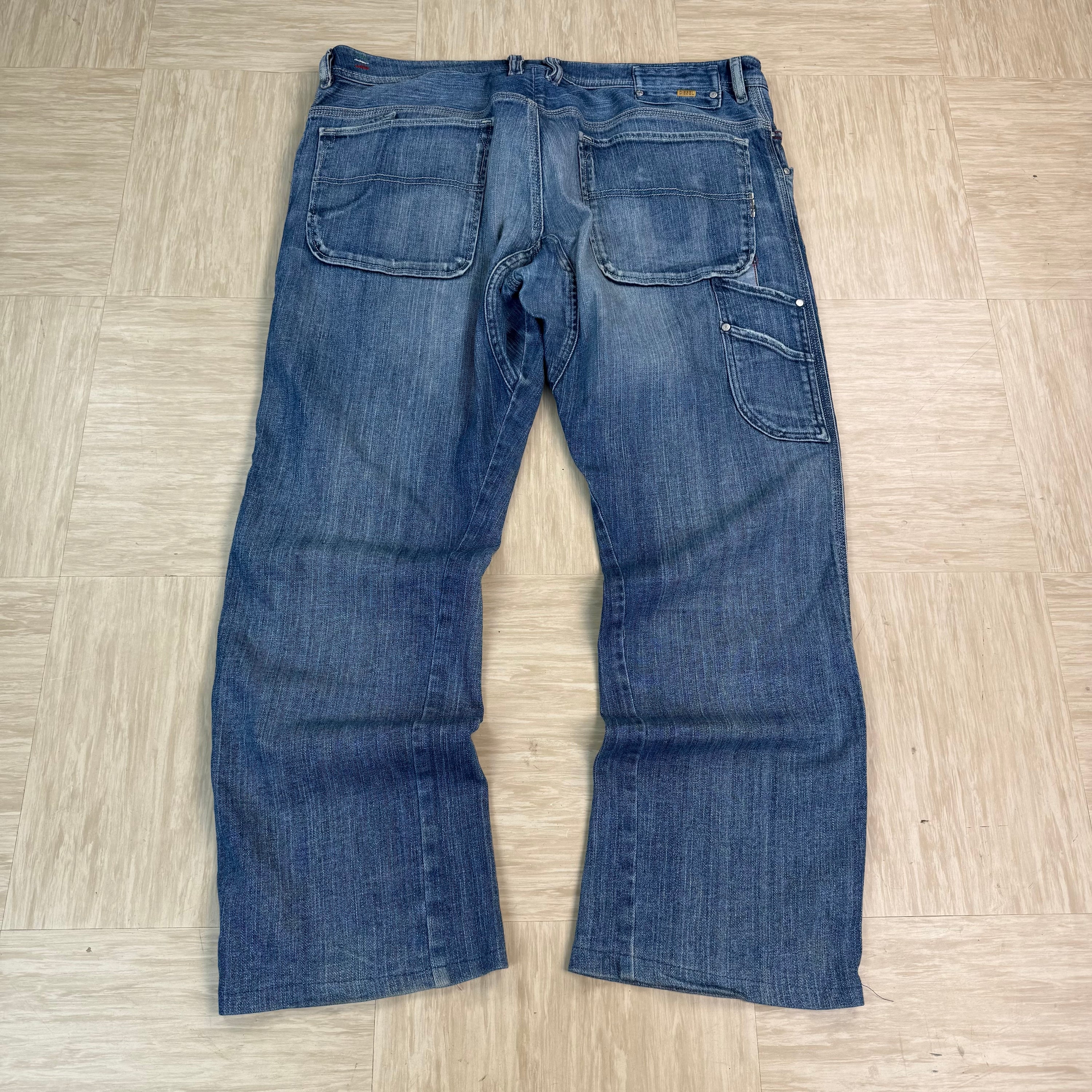 Diesel braddo 2000's loose fit denim carpenter jeans (M-L)
